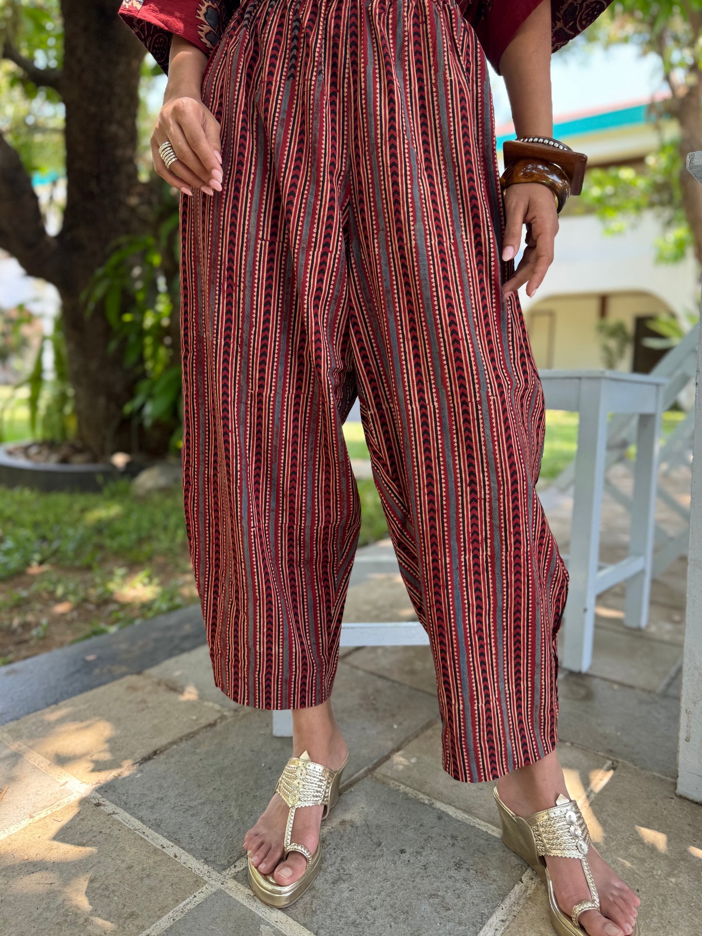 Ruhani Ajrakh Co-ord with Afghani Pants