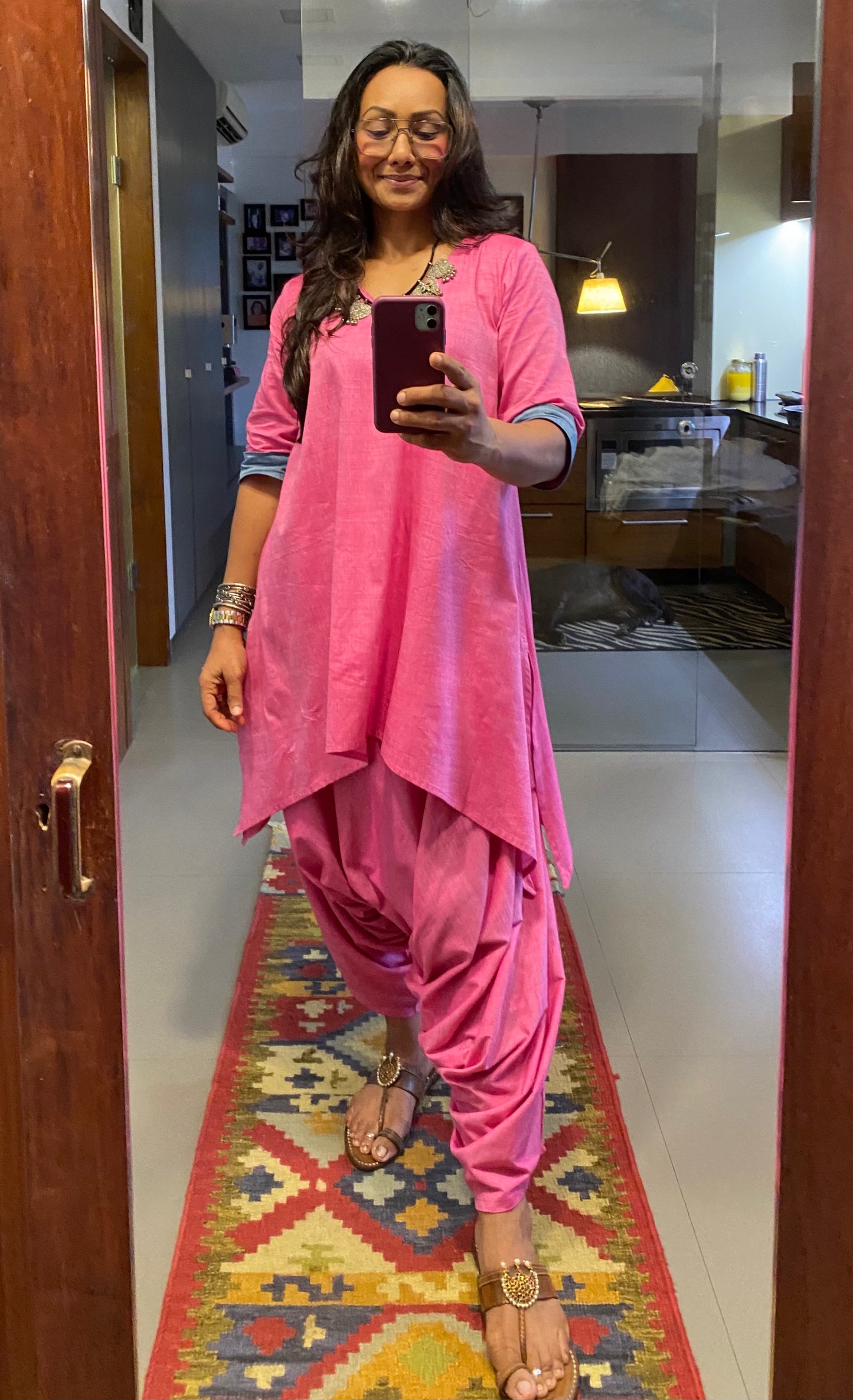 Baby pink Harem co-ord set
