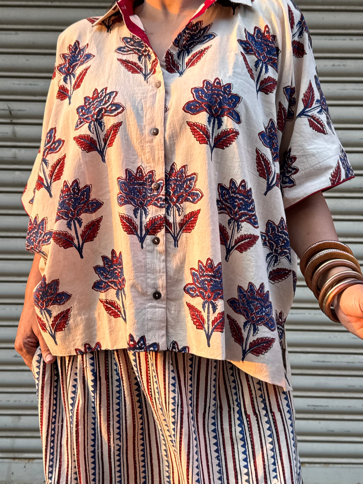 Kora Ajrakh Co-ord with Dhoti Skirt (PRE ORDER -45 DAYS)