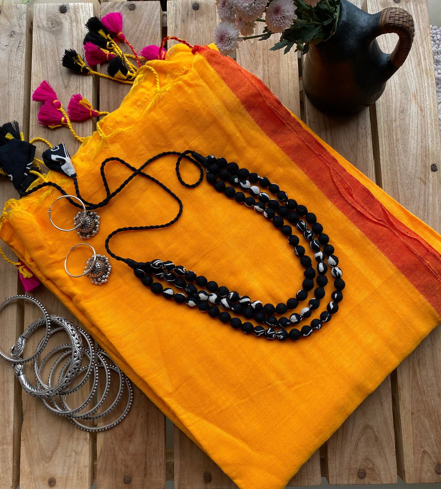 Sunset Mul Cotton Saree