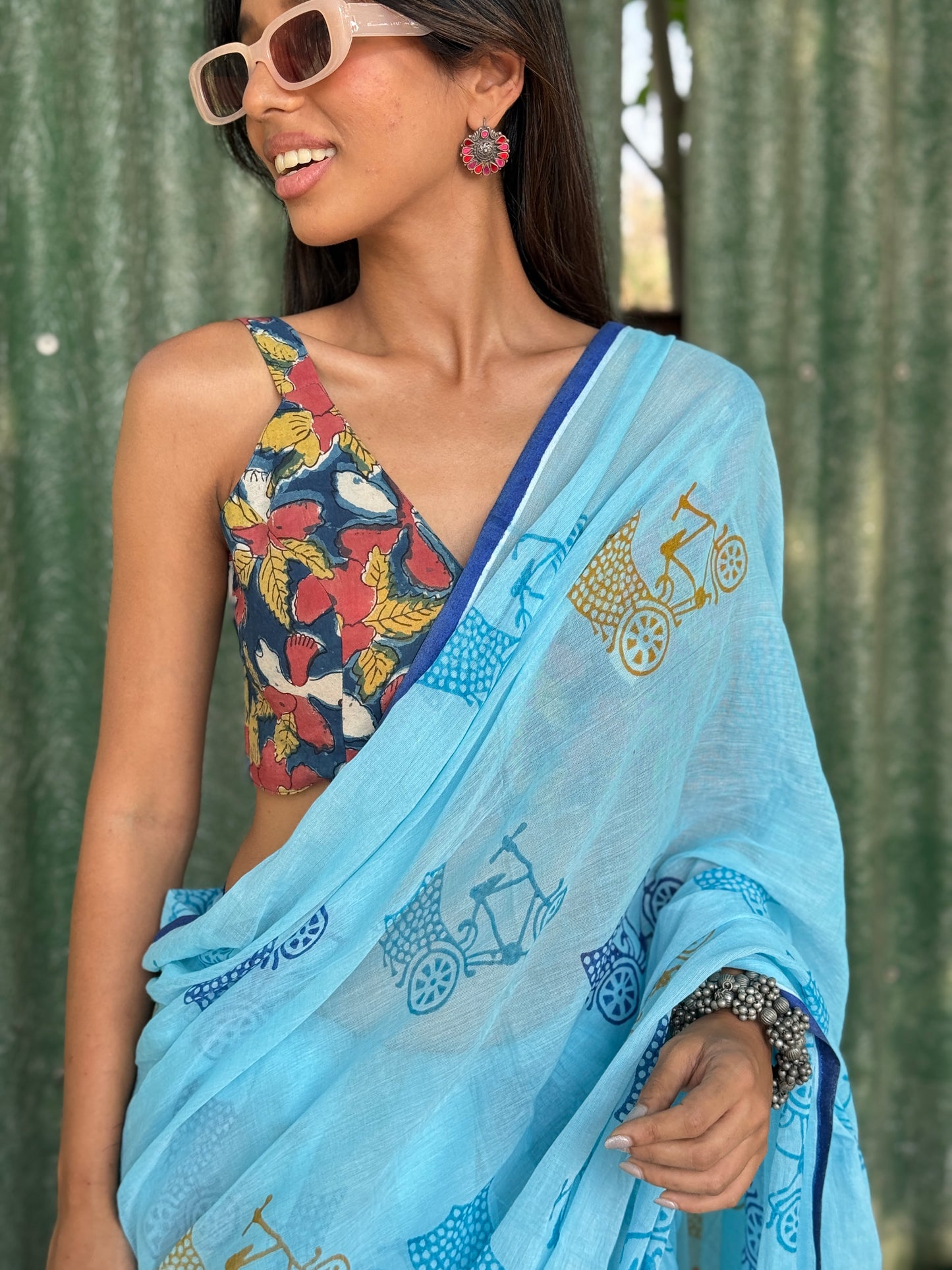 Sky cycle saree