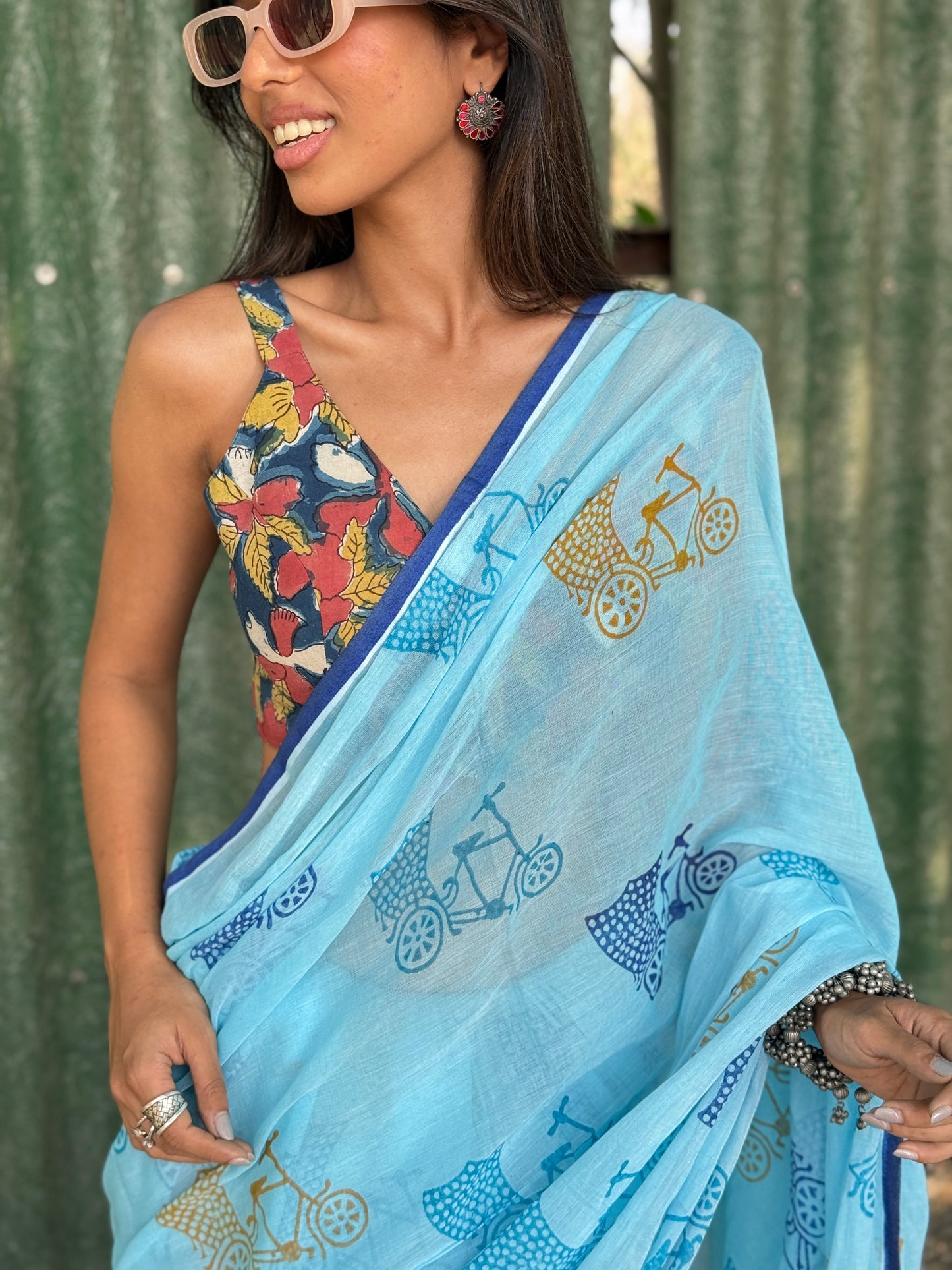 Sky cycle saree