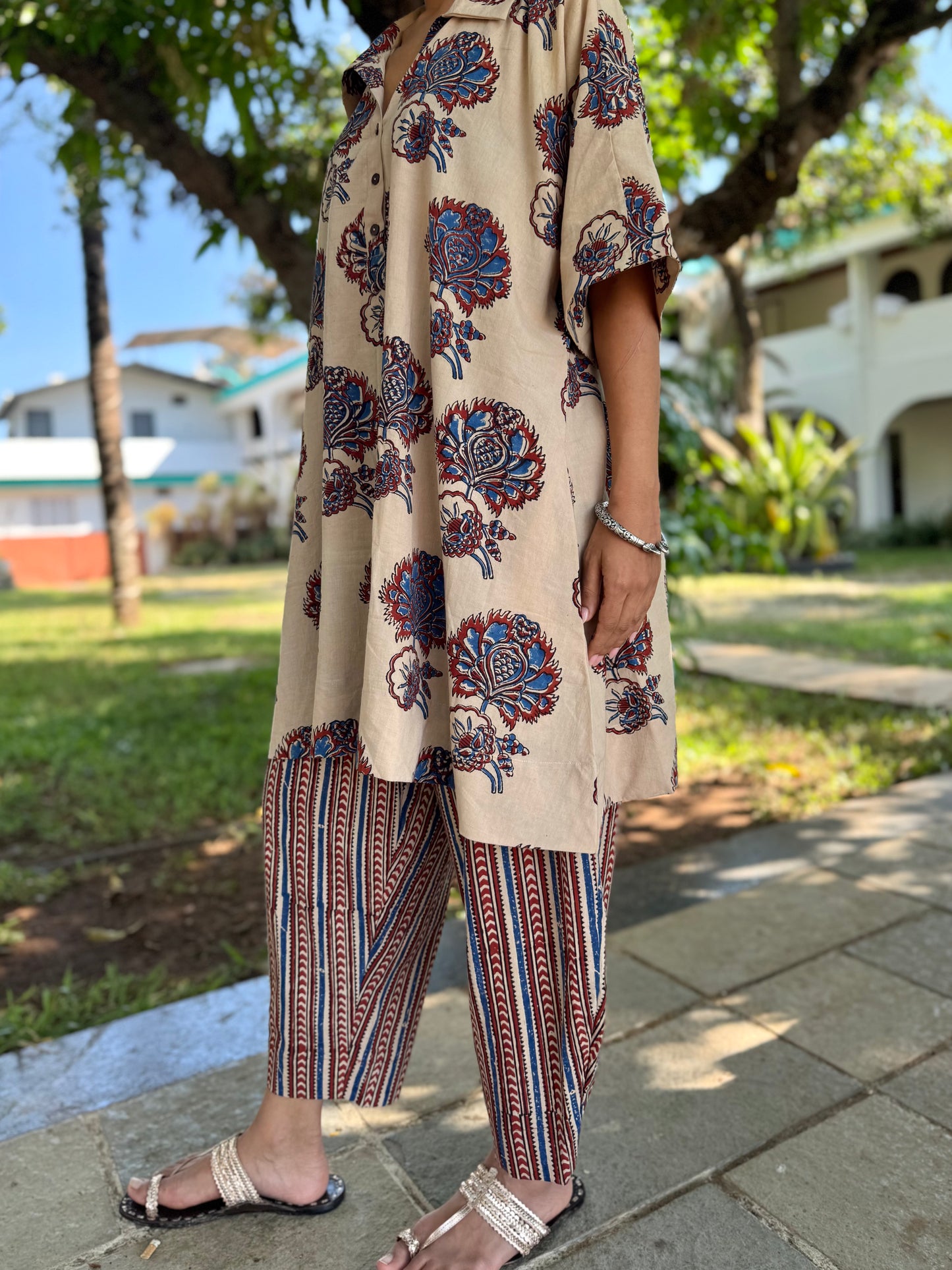 Aabha Ajrakh Co-ord with Afghani Pants
