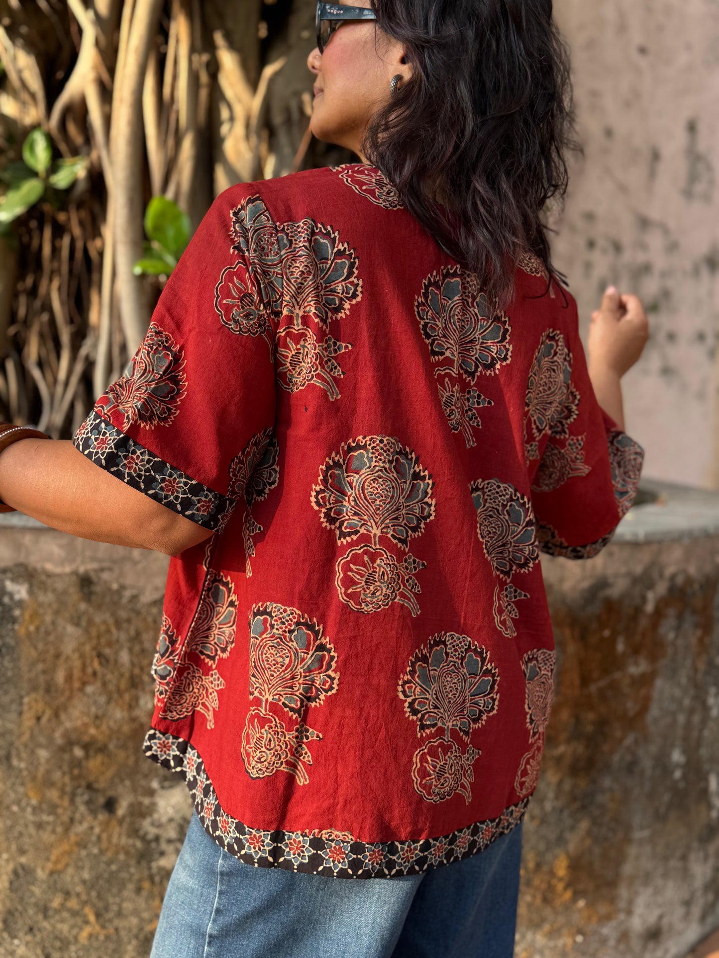 Ruhani Ajrakh Cotton Boxy Top