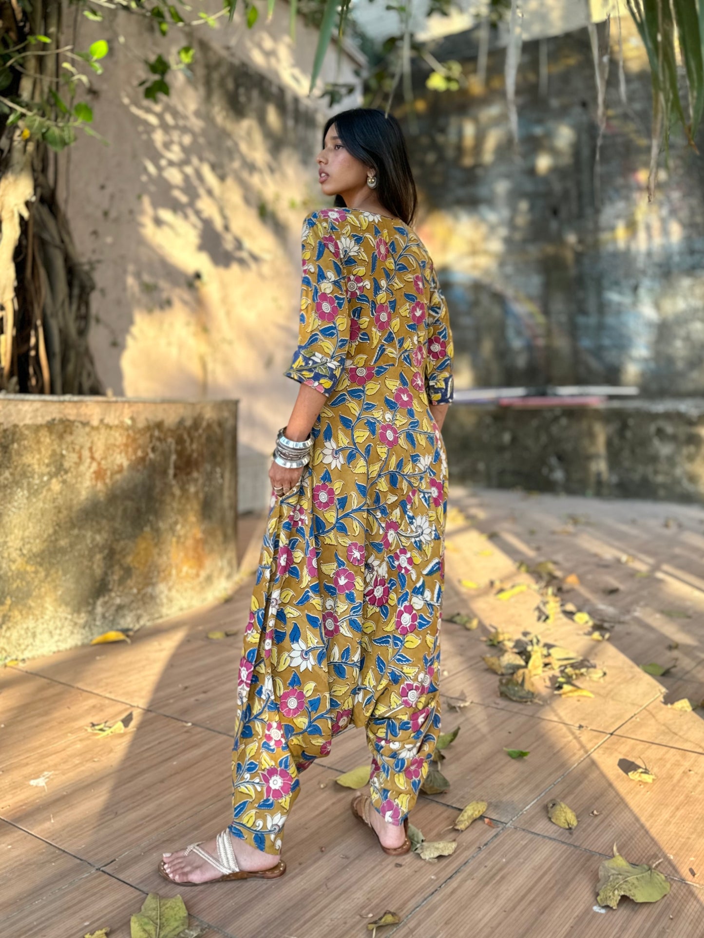 Multi-Mustard Harem Jumpsuit