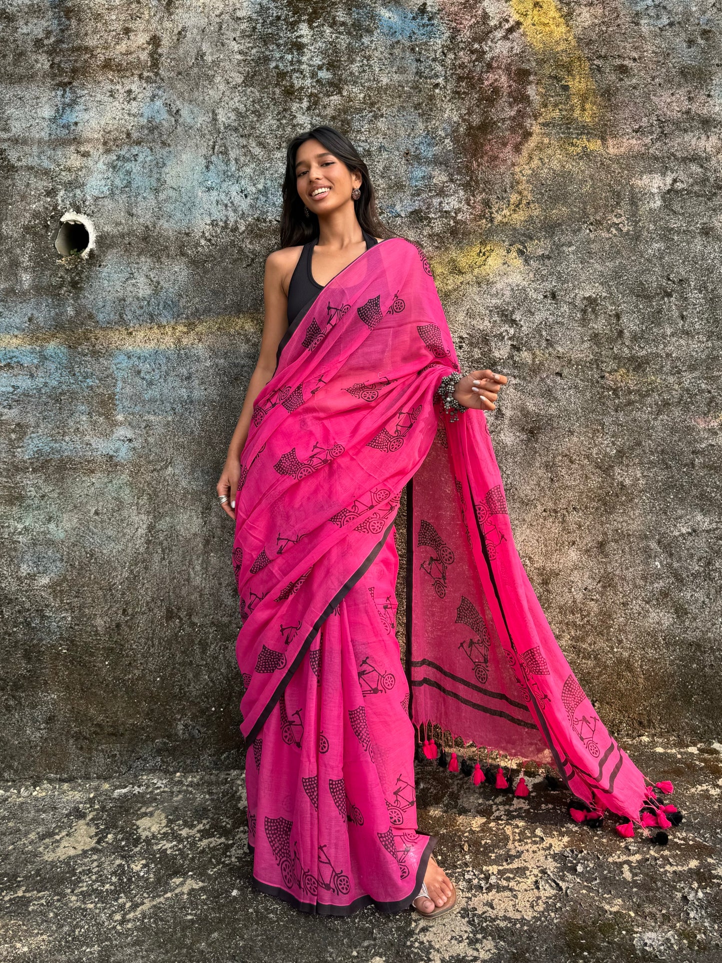 Gulaab cycle saree