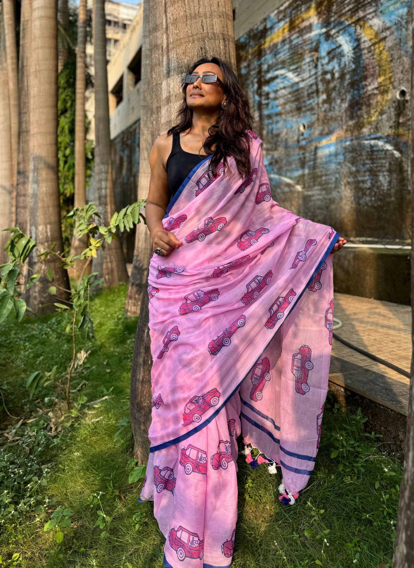 Blush Taxi saree