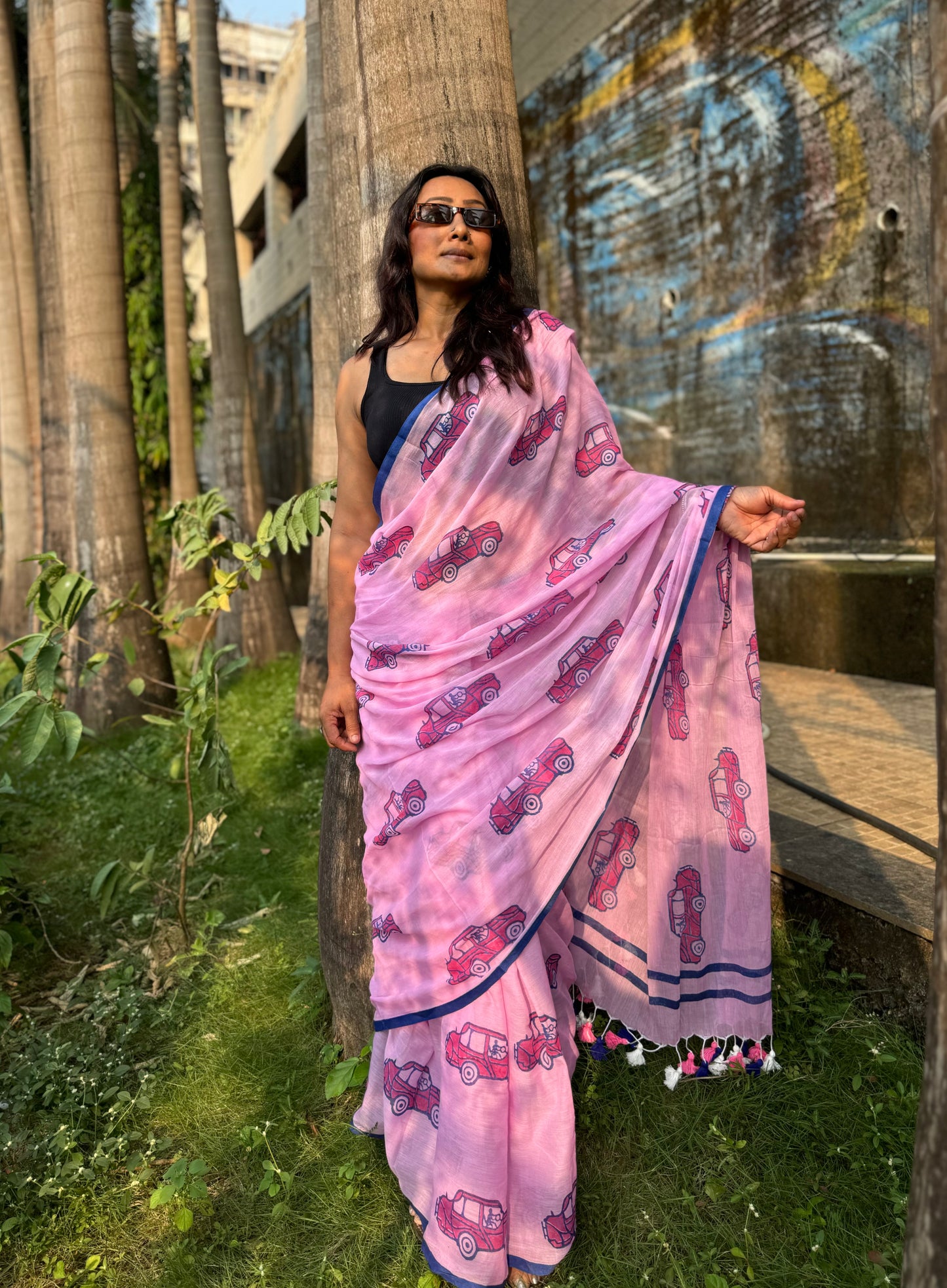 Blush Taxi saree