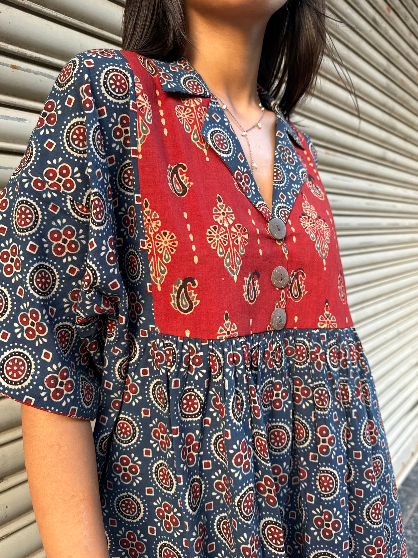Indigo Chulbuli Cotton Dress (READY TO DISPATCH)