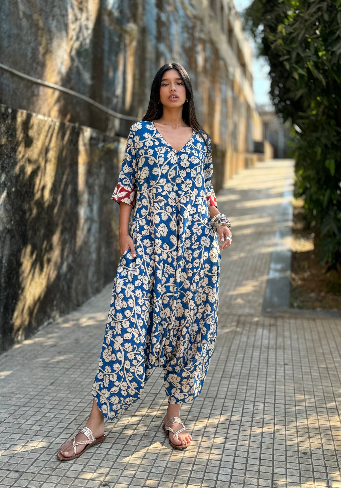Blue Harem Jumpsuit