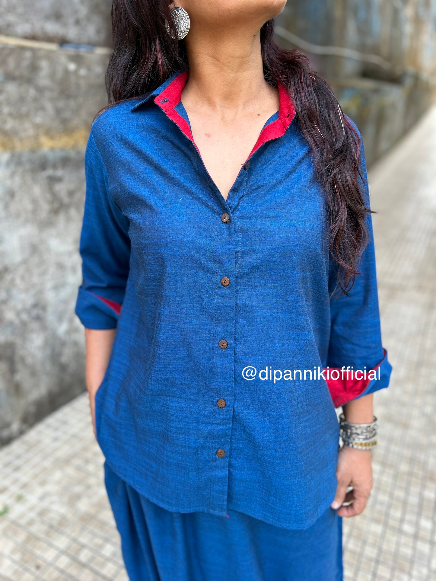 Cobalt Cotton Shirt