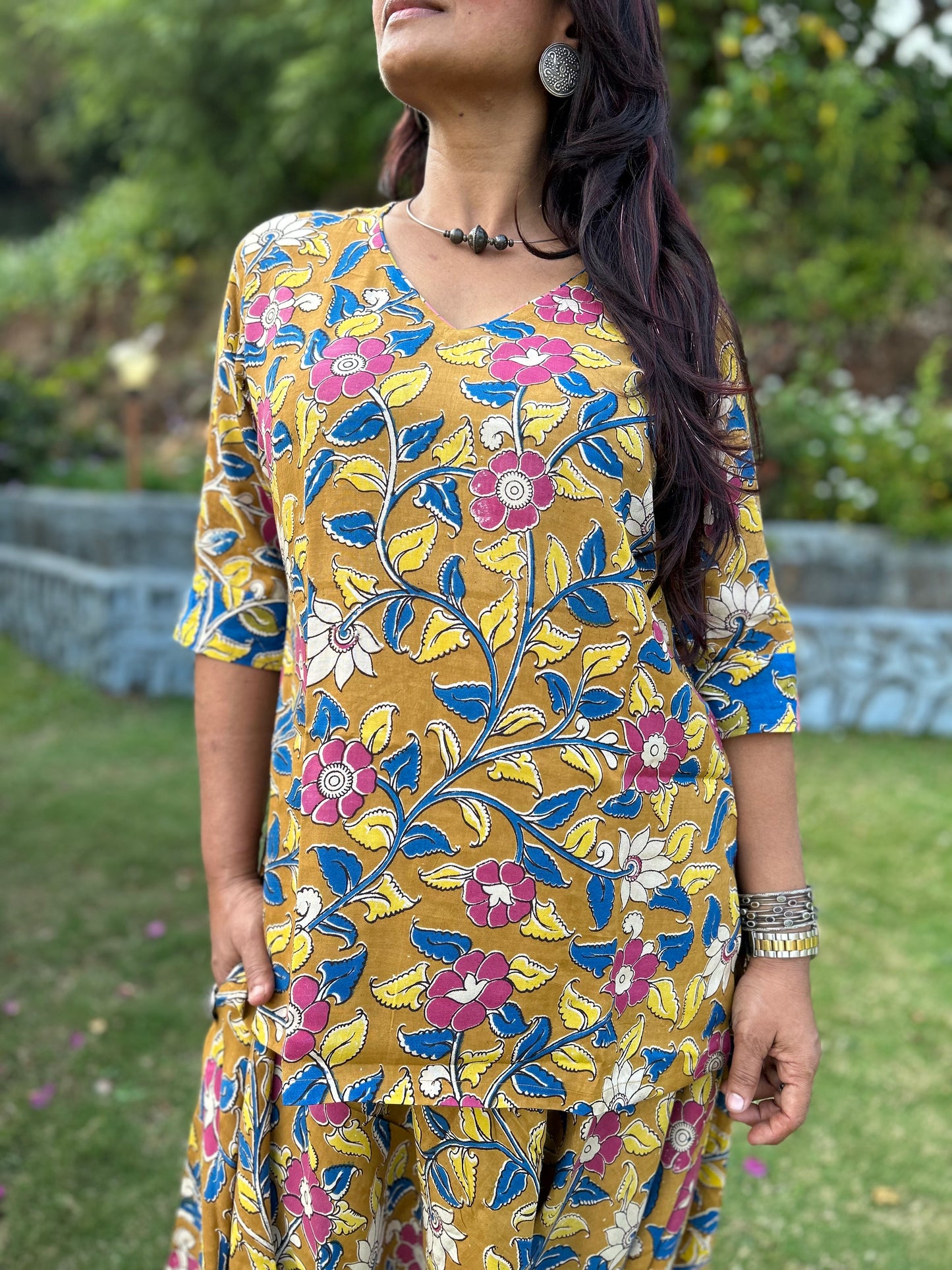 Mustard Gulabo Harem co-ord set