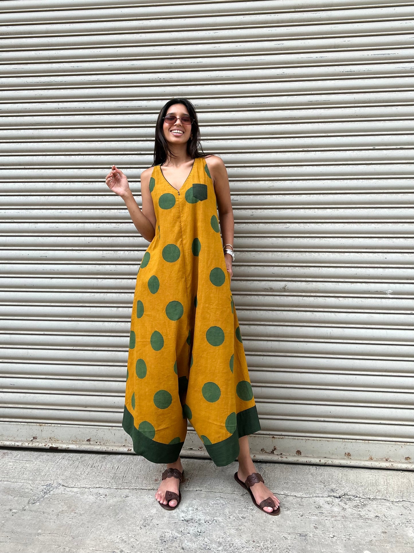 Mustard Polka Suhaani Jumpsuit