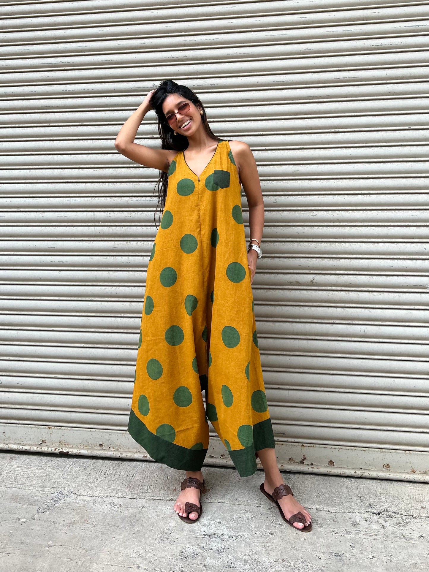 Mustard Polka Suhaani Jumpsuit
