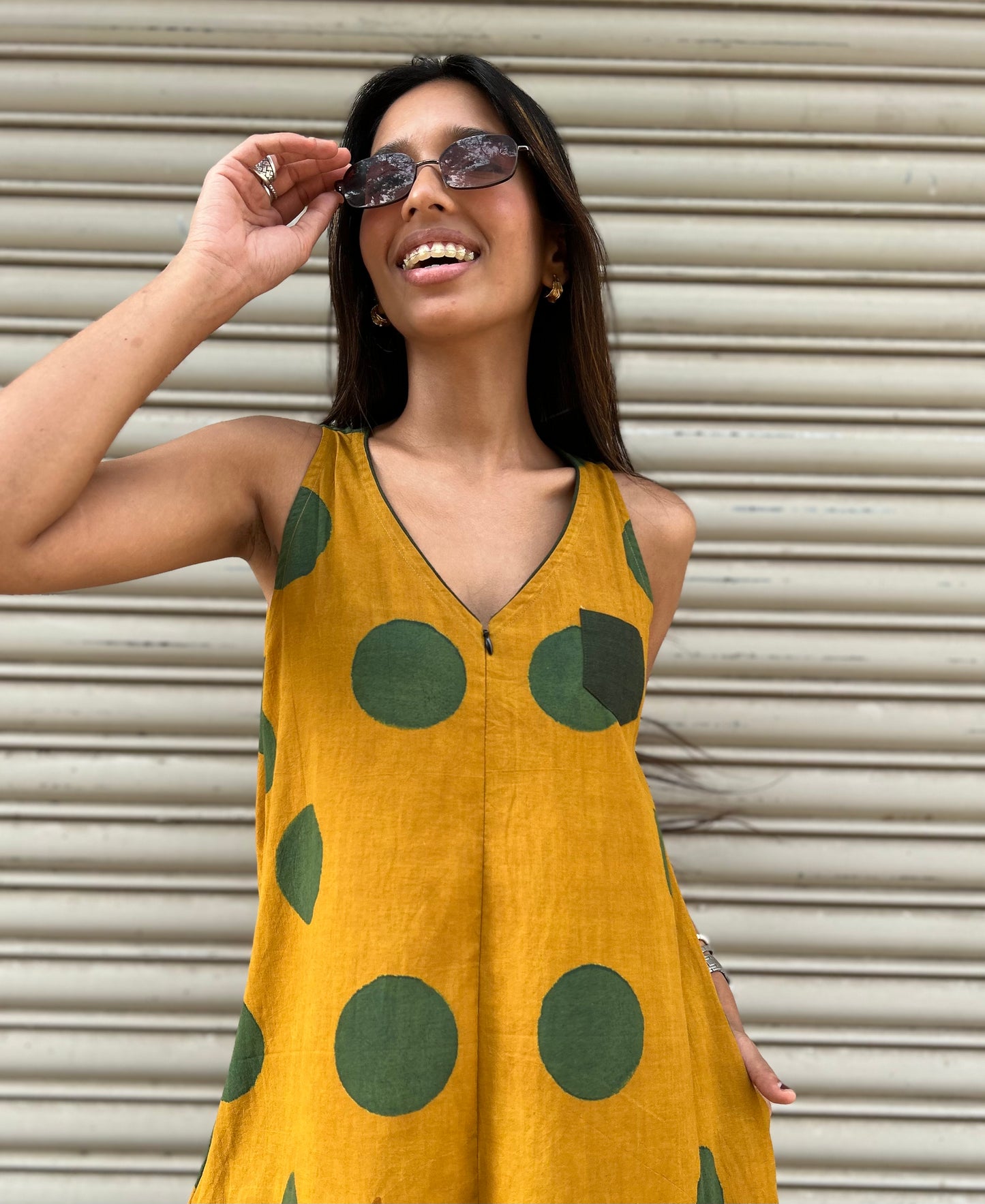 Mustard Polka Suhaani Jumpsuit