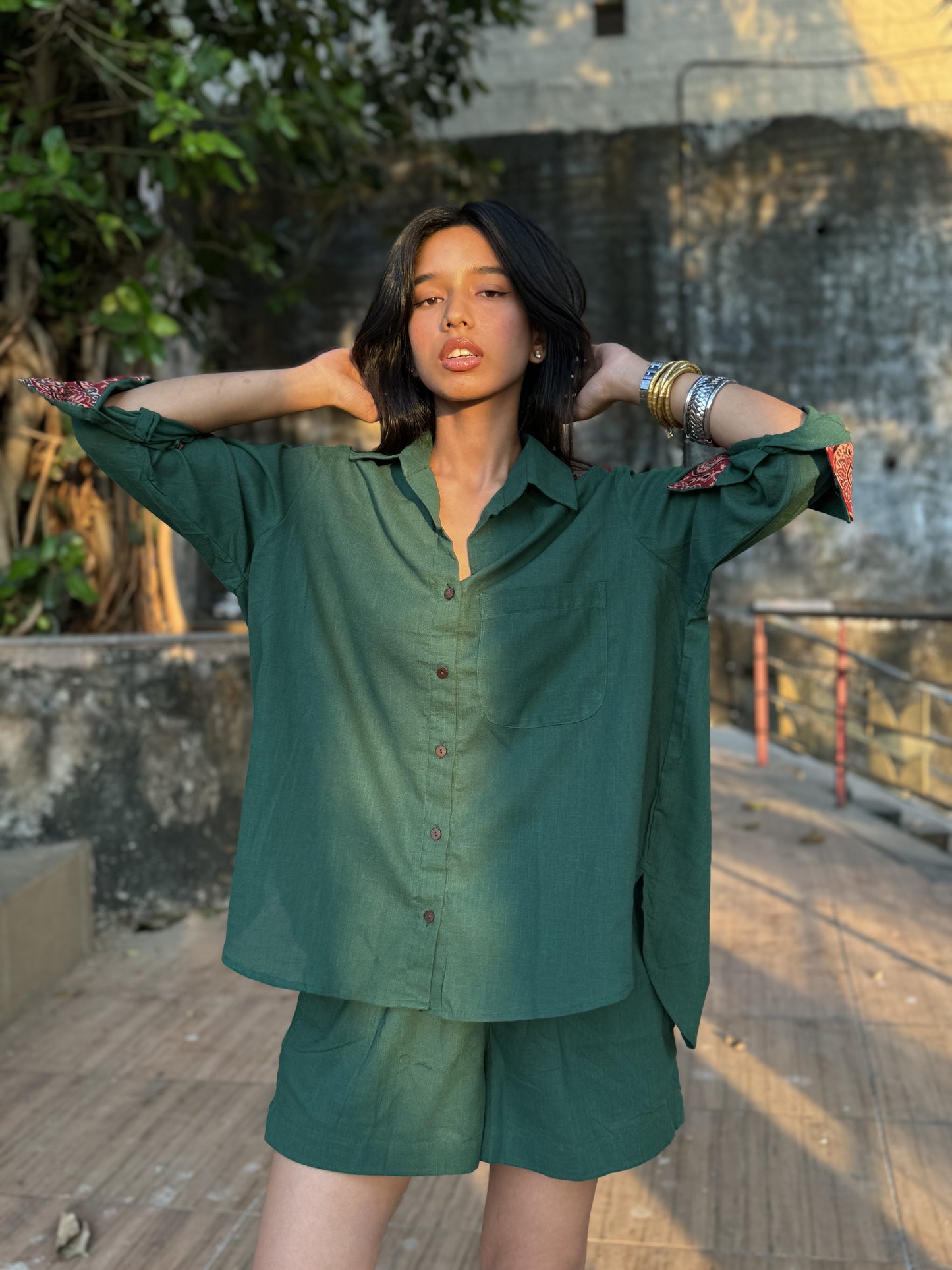 Forest Shirt Shorts Co-ord set