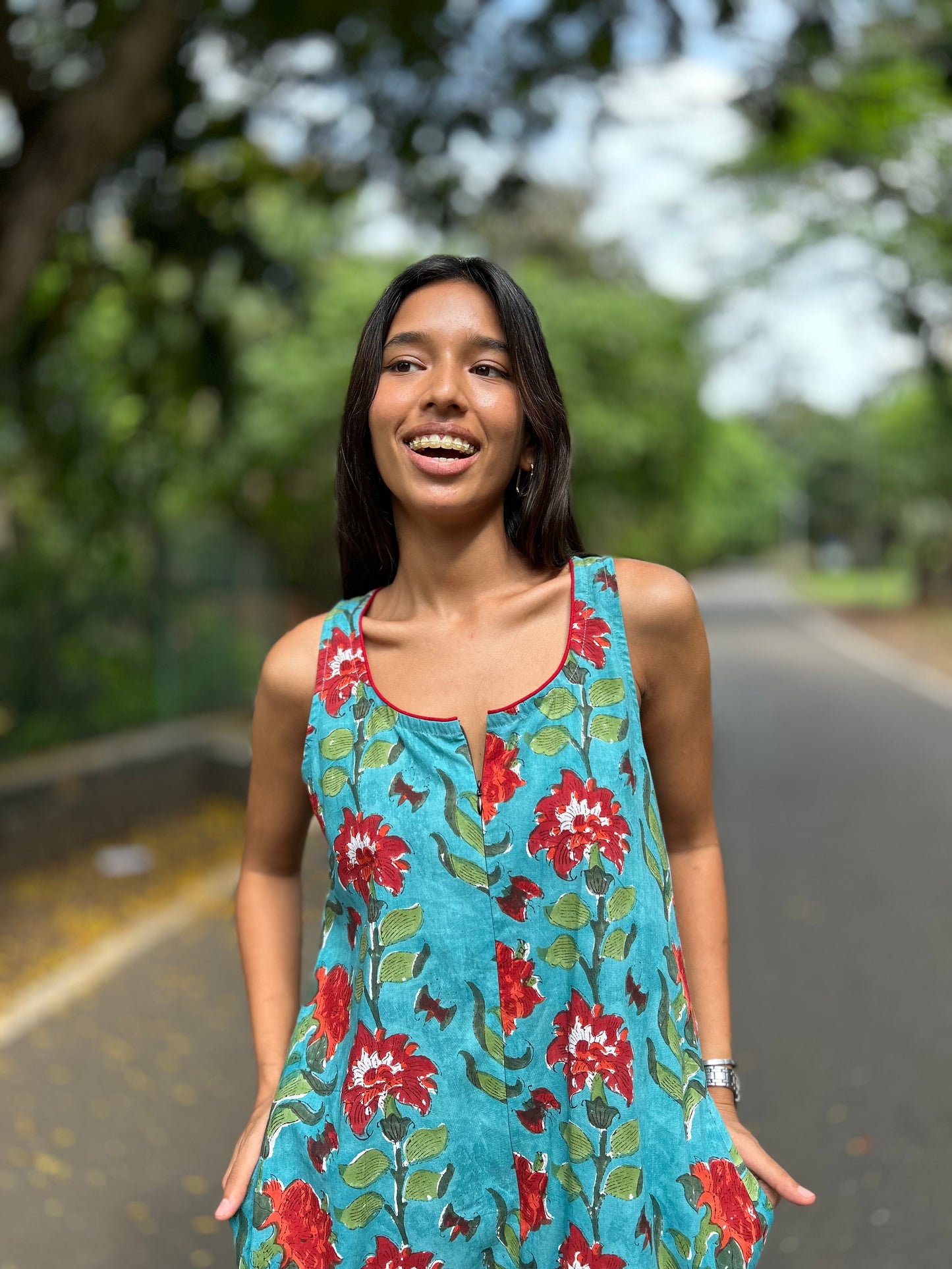 Aqua fleur dhoti jumpsuit