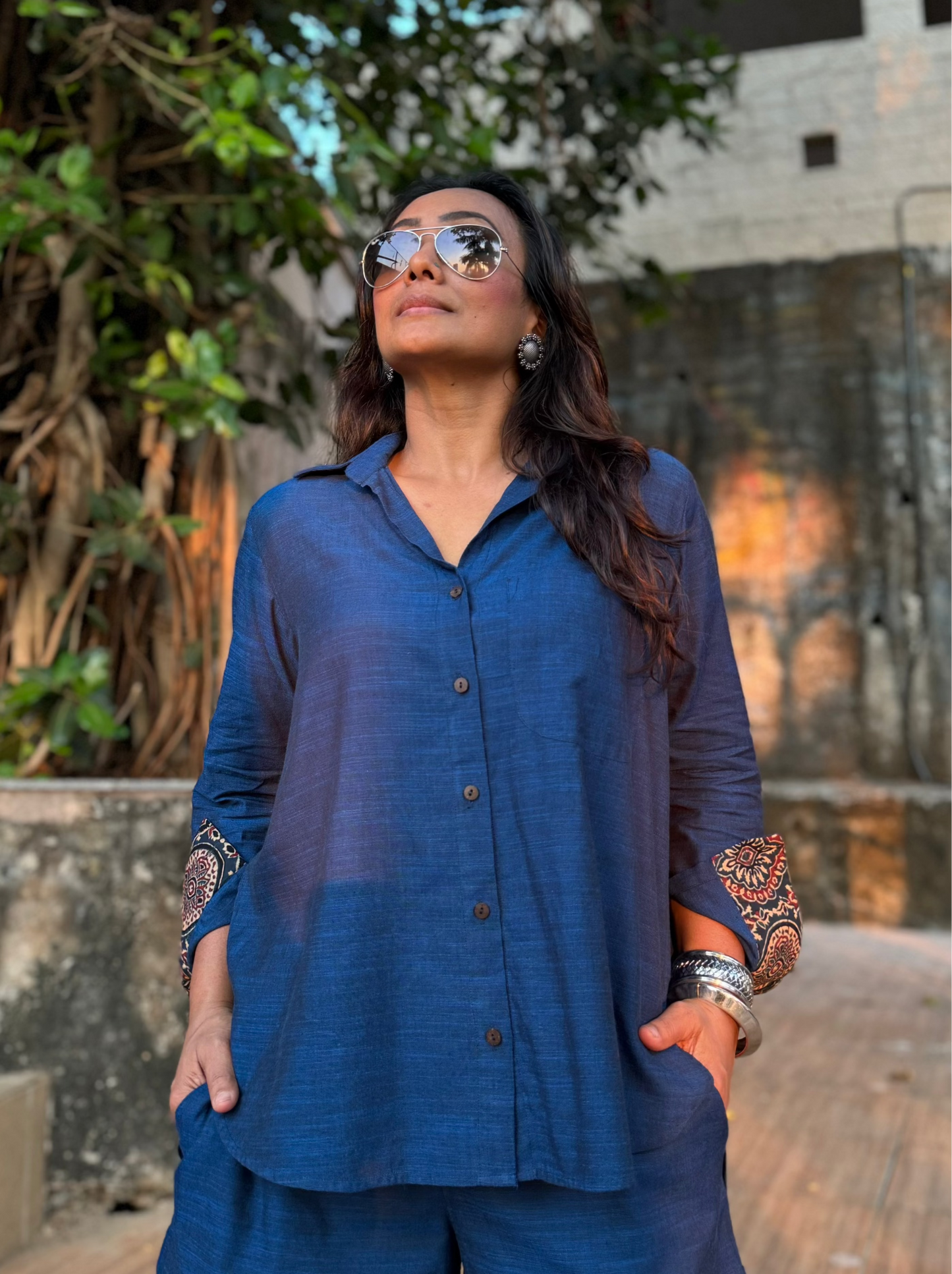 Cobalt Shirt Pants Co-ord set