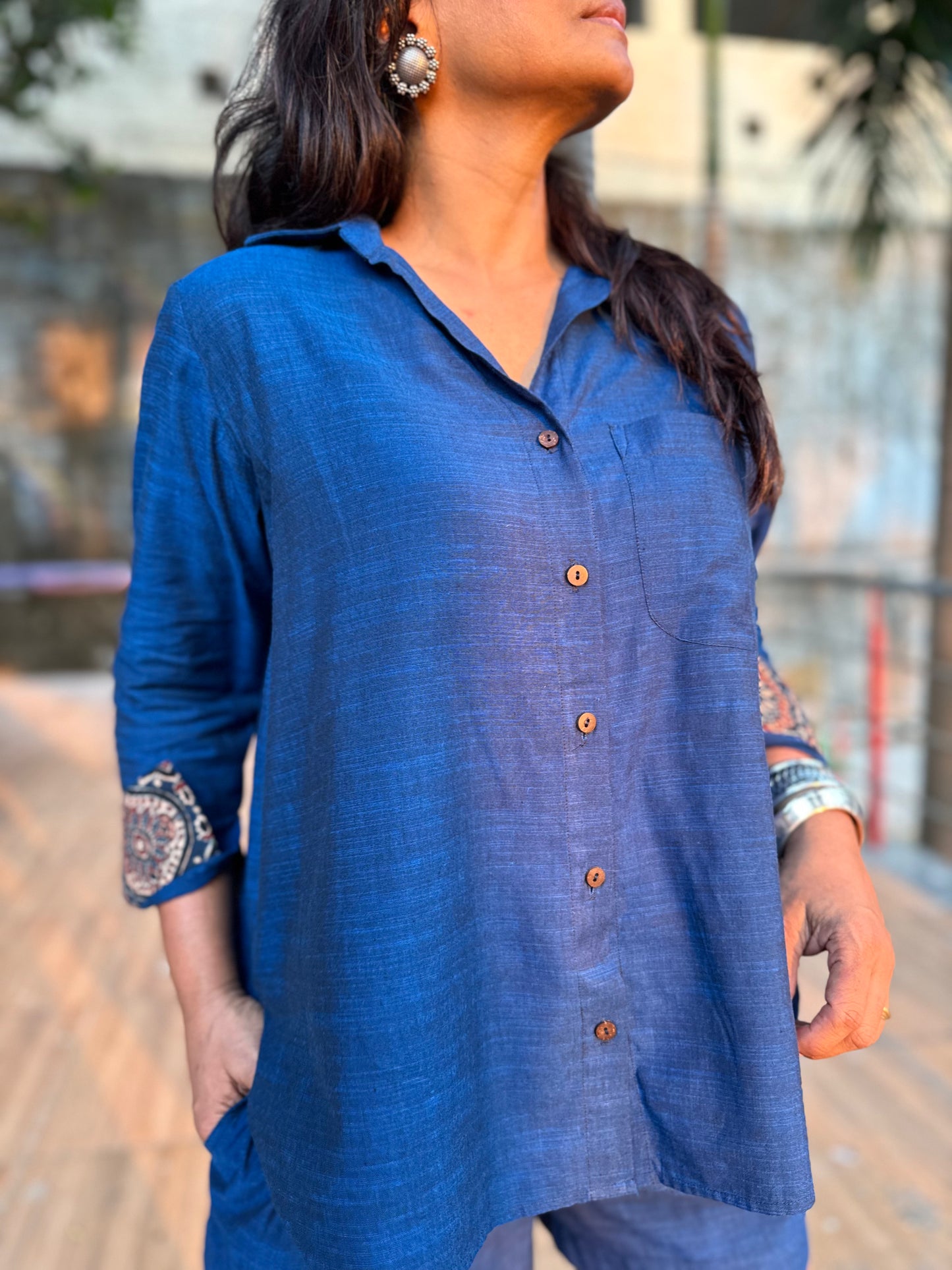 Cobalt Shirt Pants Co-ord set