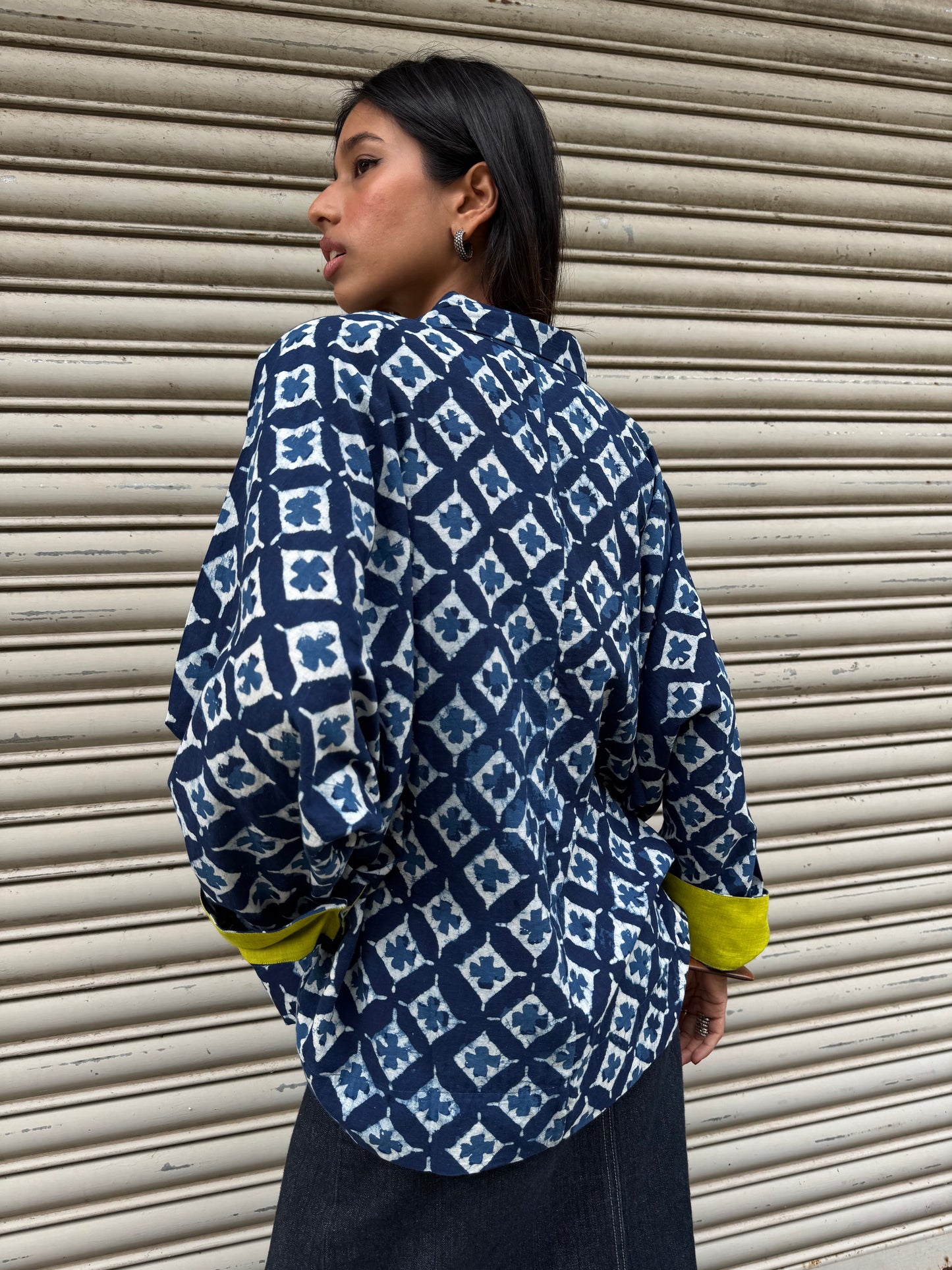 Barfi Cotton Indigo Shirt