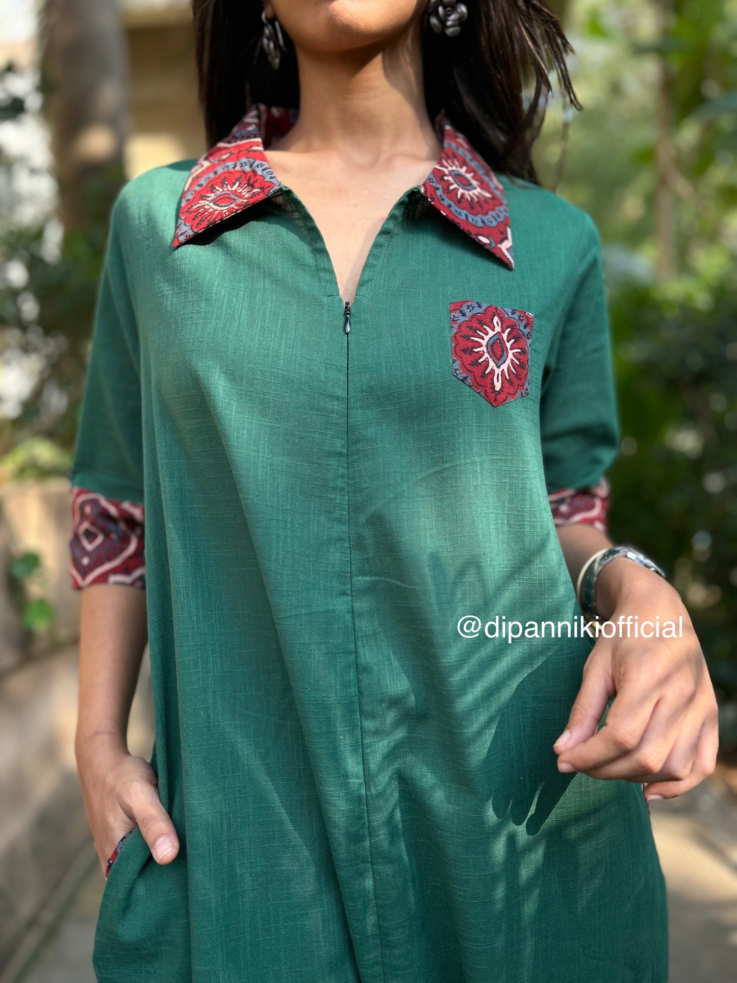 Bottle green Suhaani jumpsuit