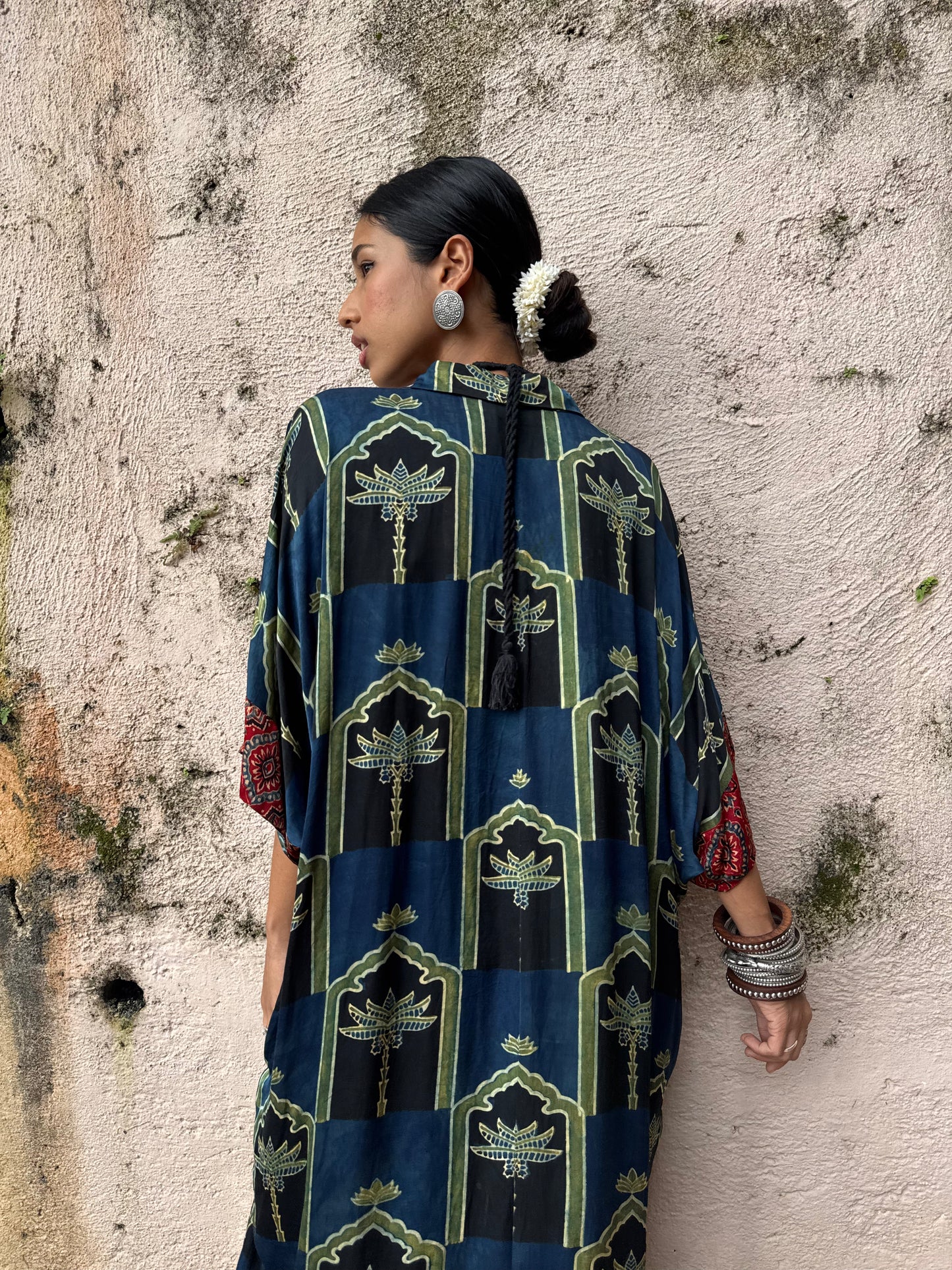 Moss Modal Silk Kaftan dress