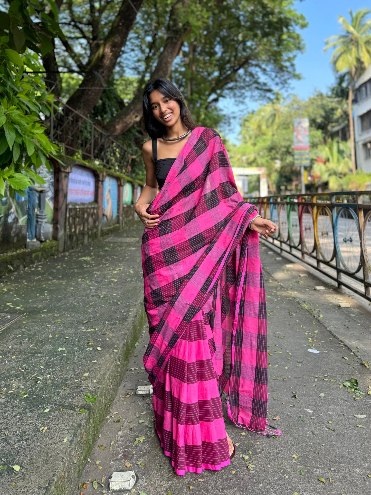 Candyfloss Gamcha saree