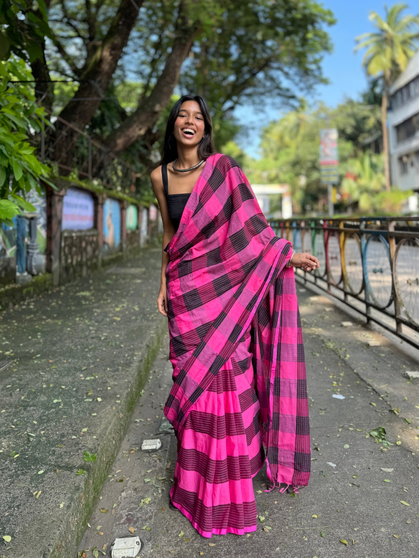 Candyfloss Gamcha saree
