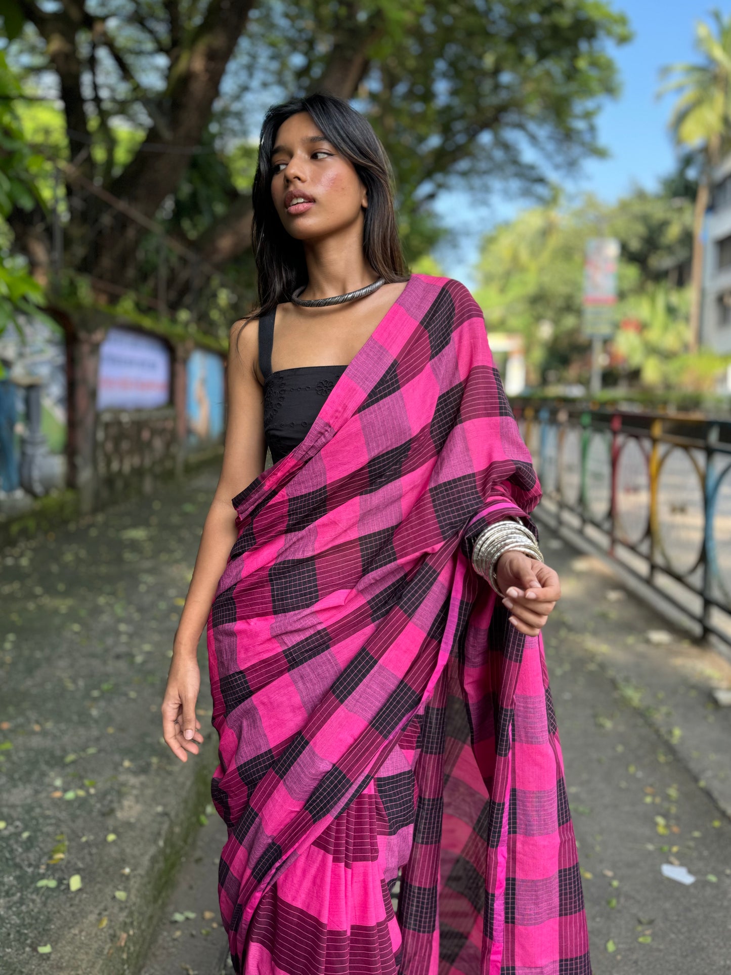 Candyfloss Gamcha saree