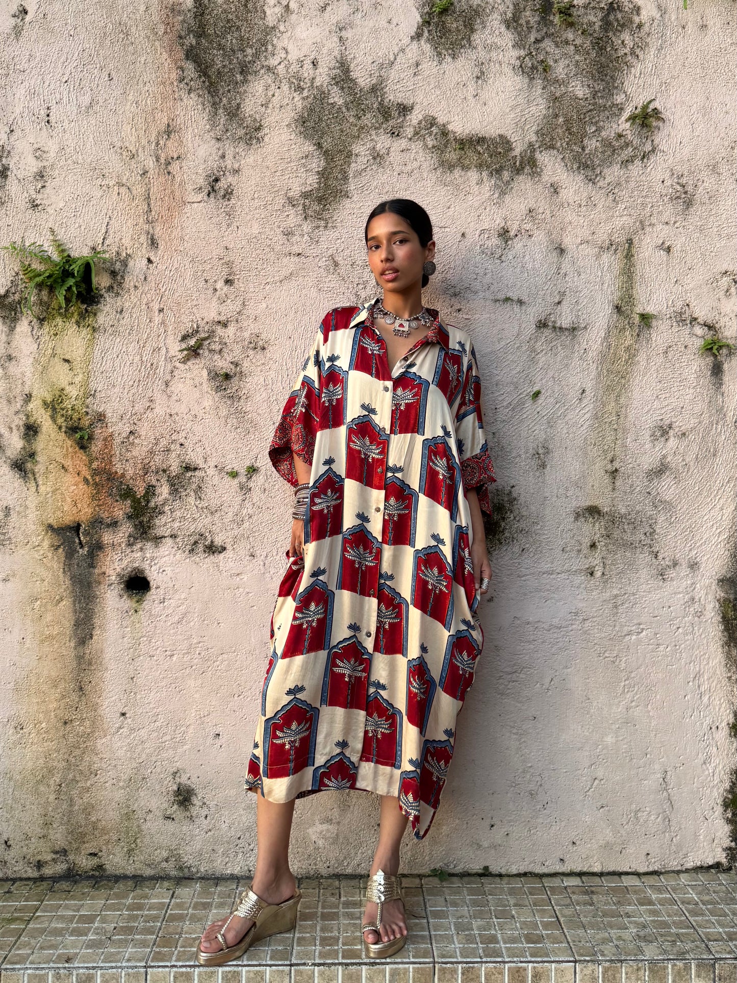 Kora Modal Silk Kaftan dress