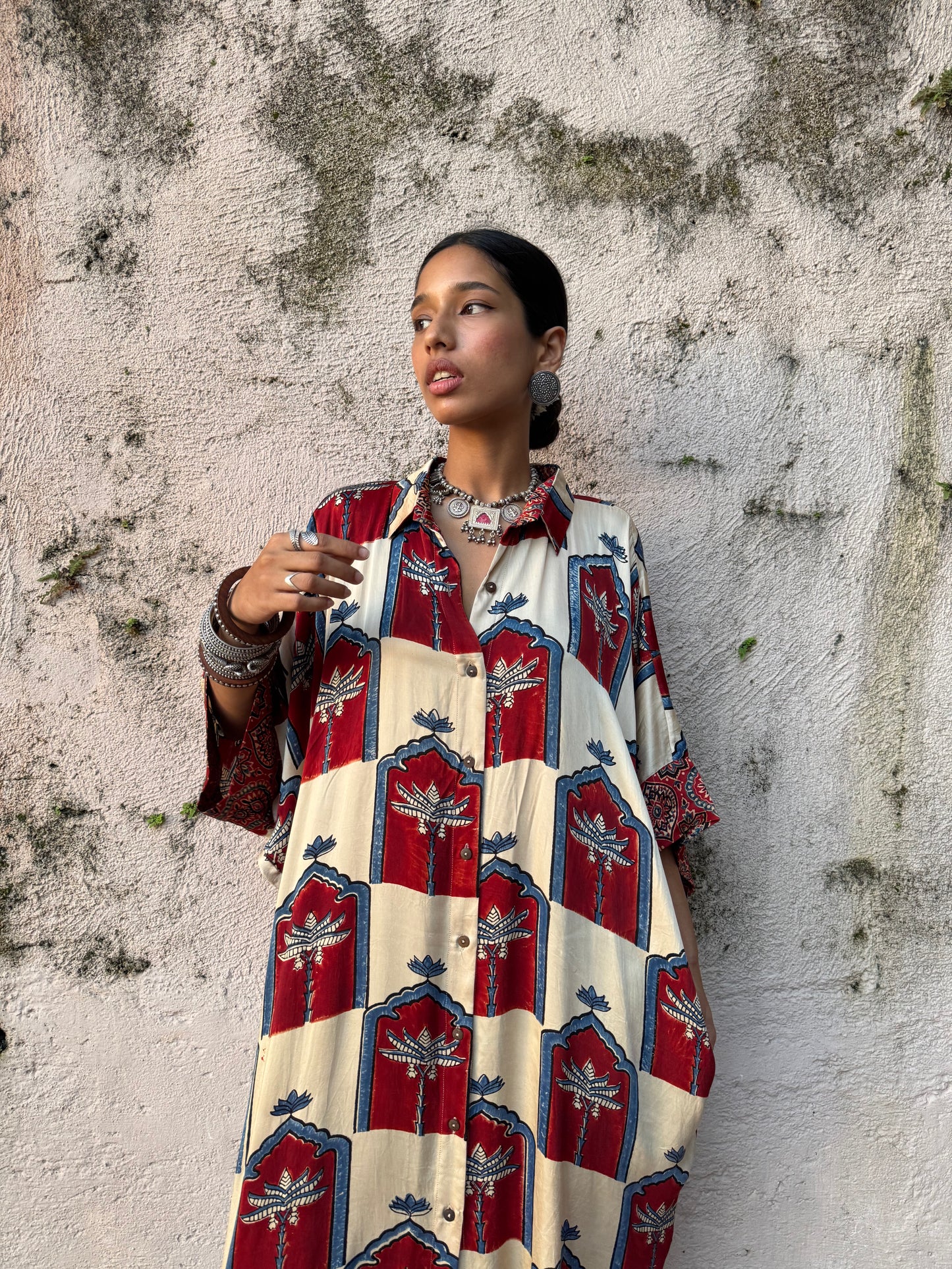 Kora Modal Silk Kaftan dress