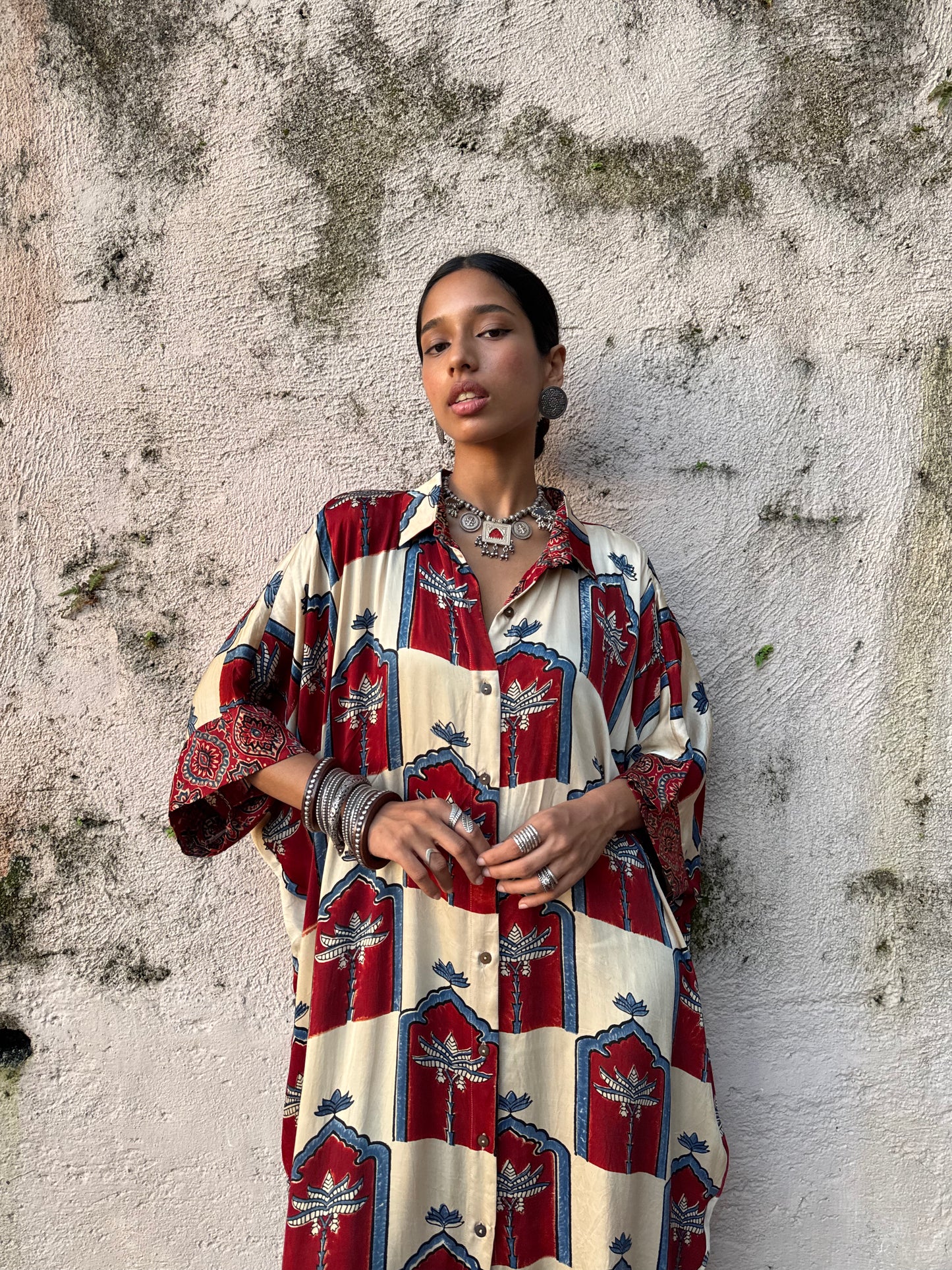 Kora Modal Silk Kaftan dress