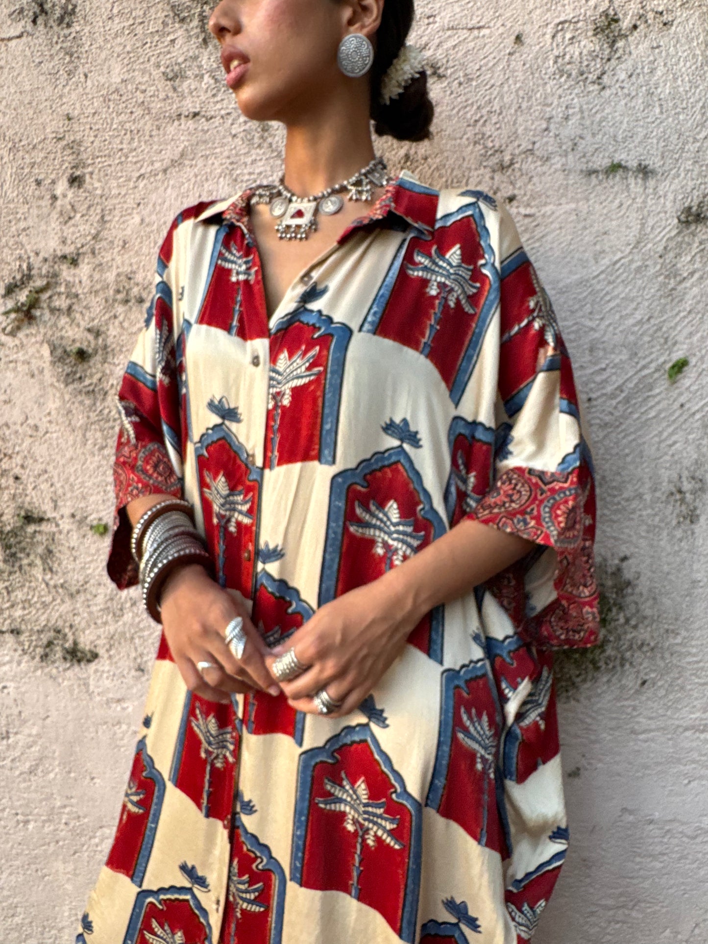Kora Modal Silk Kaftan dress