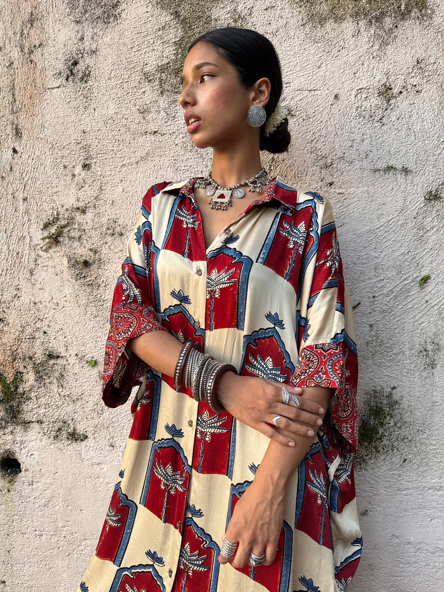 Kora Modal Silk Kaftan dress