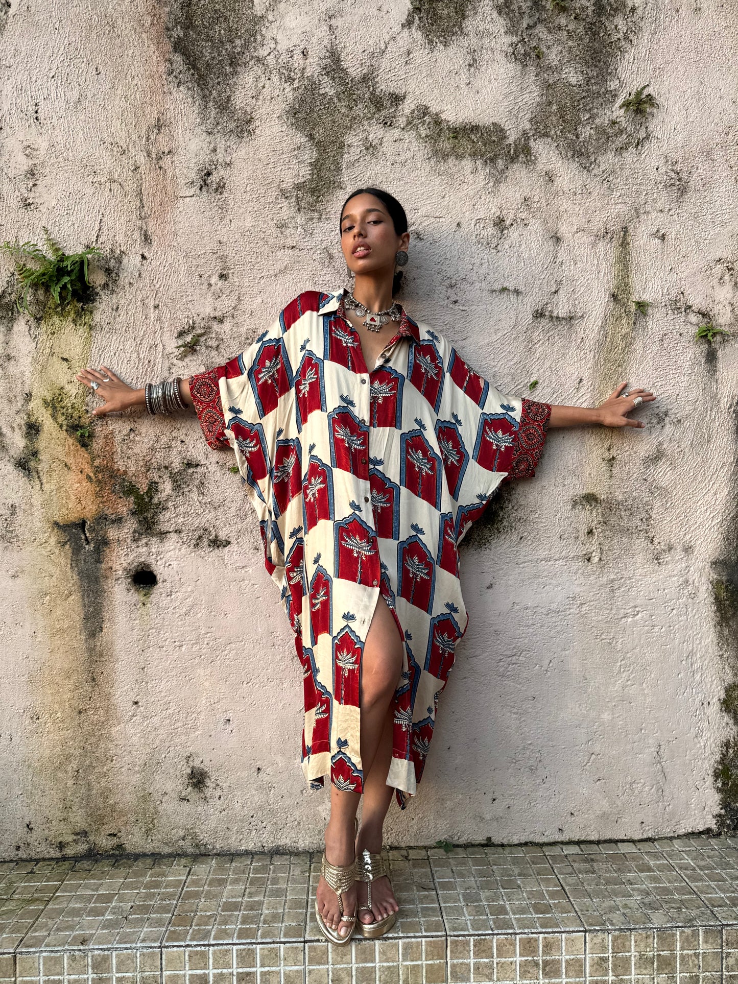 Kora Modal Silk Kaftan dress