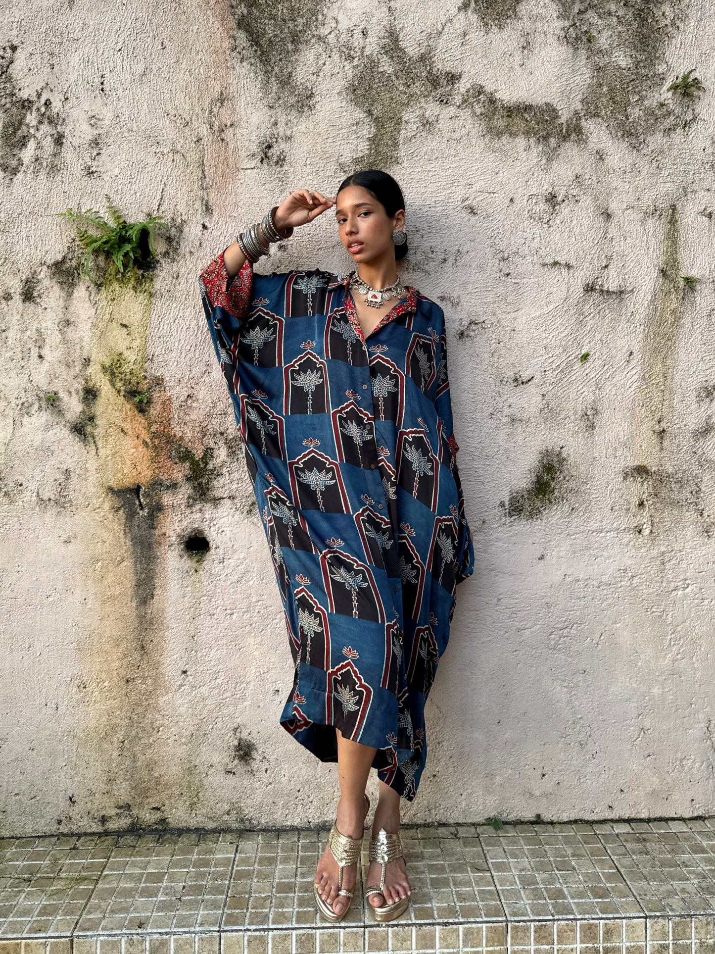 Neel Modal Silk Kaftan dress
