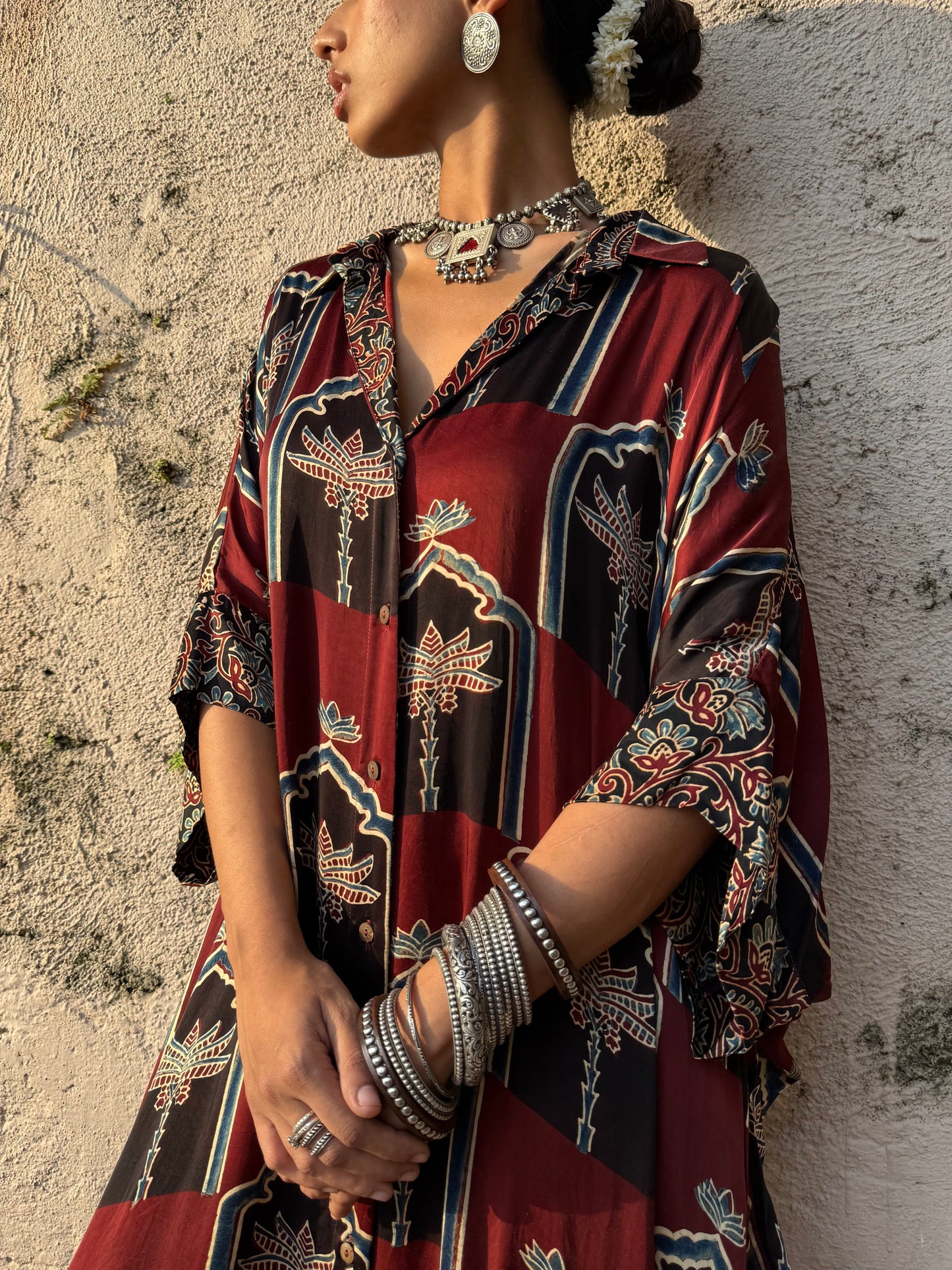 Mousse Modal Silk Kaftan dress