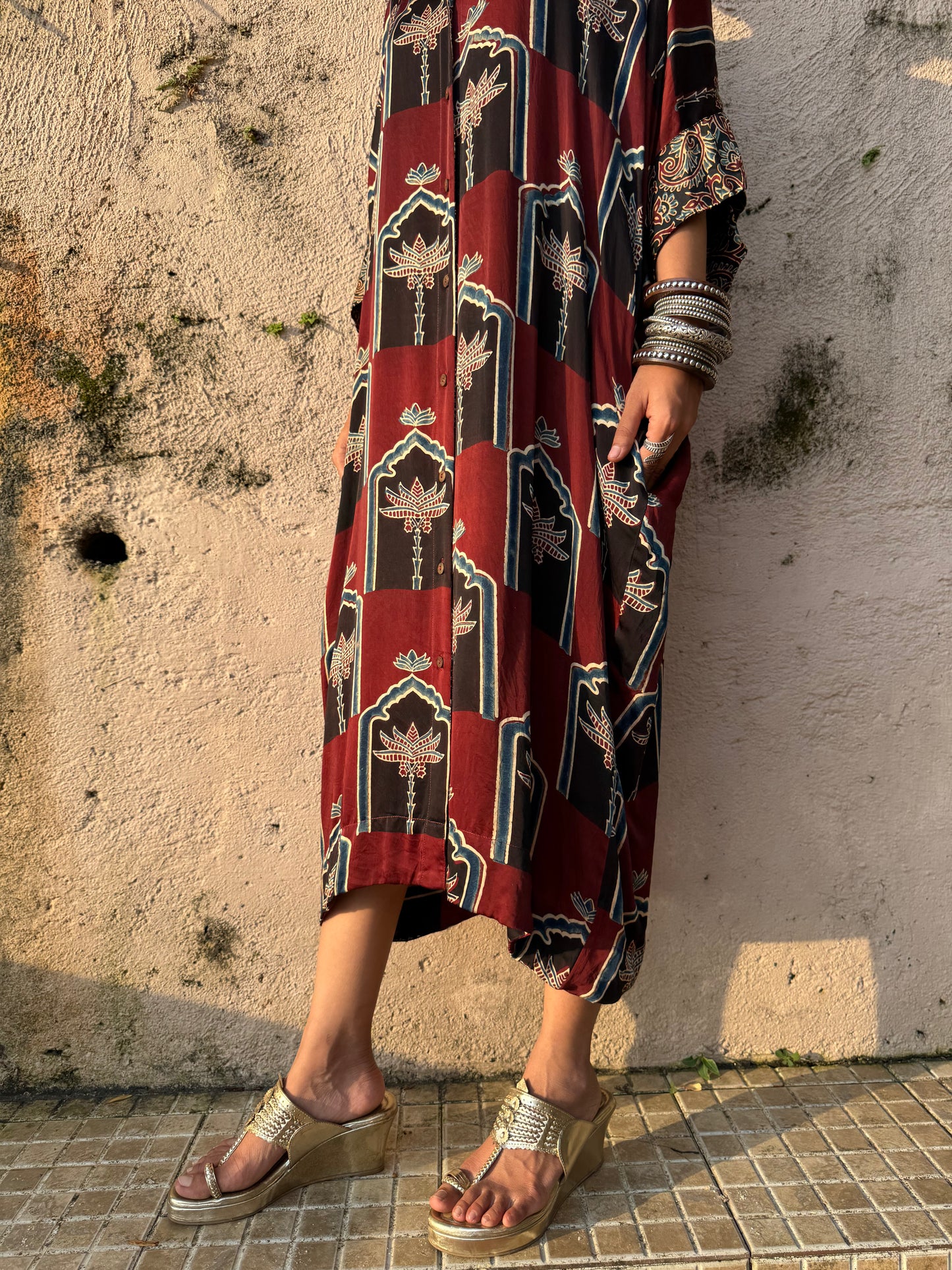 Mousse Modal Silk Kaftan dress