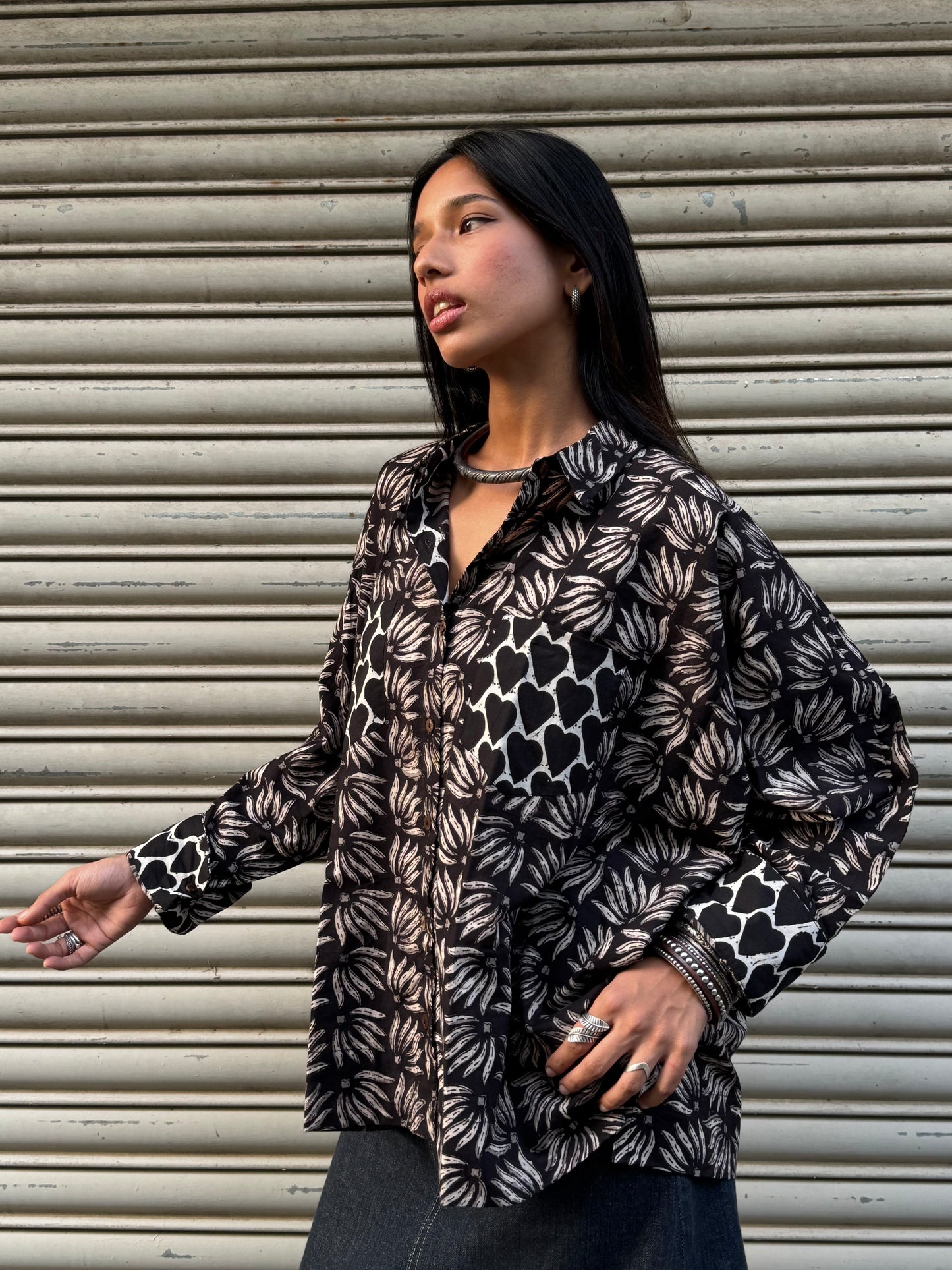 Salt pepper Cotton Shirt