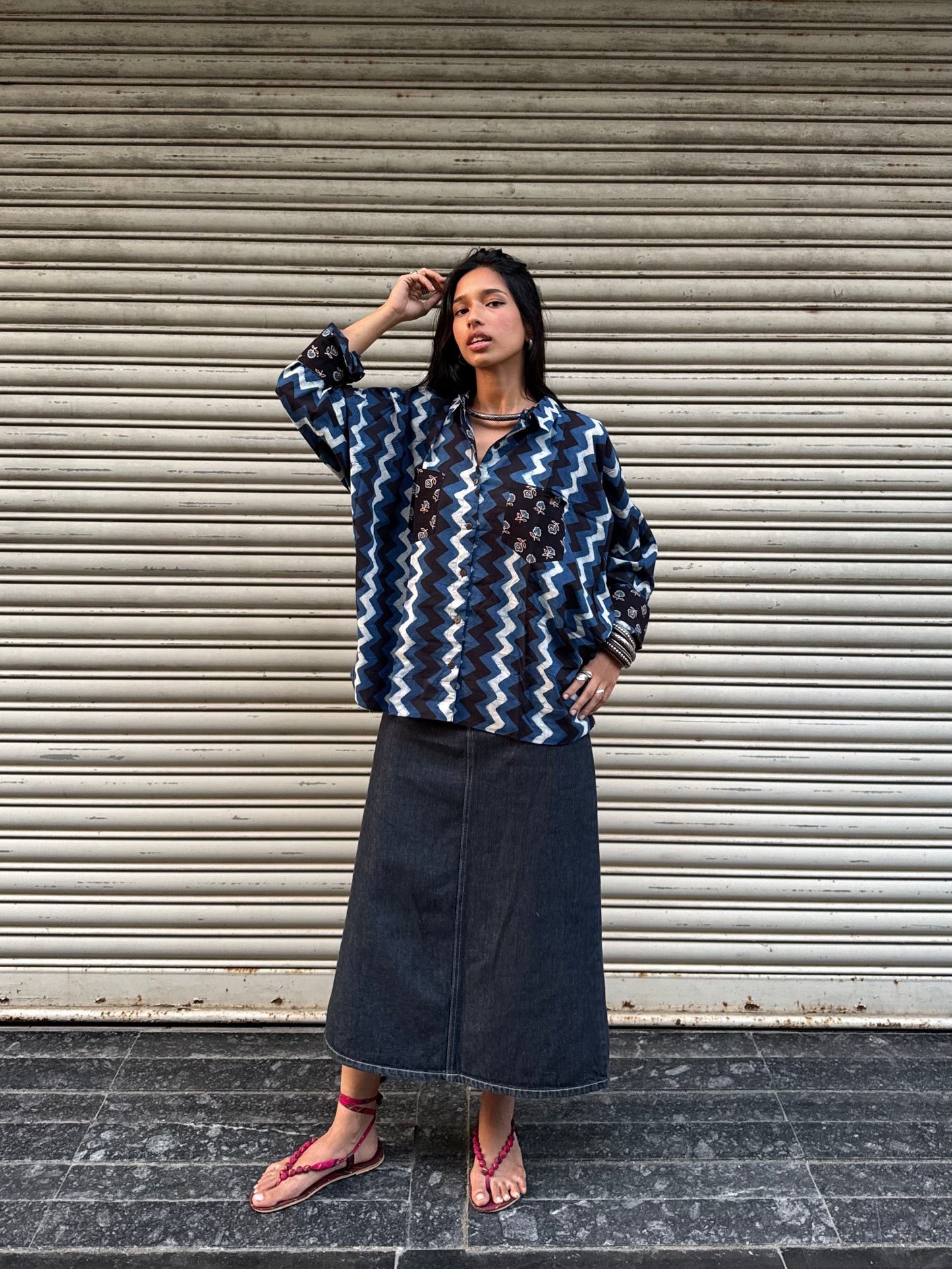 Chevron Cotton Shirt