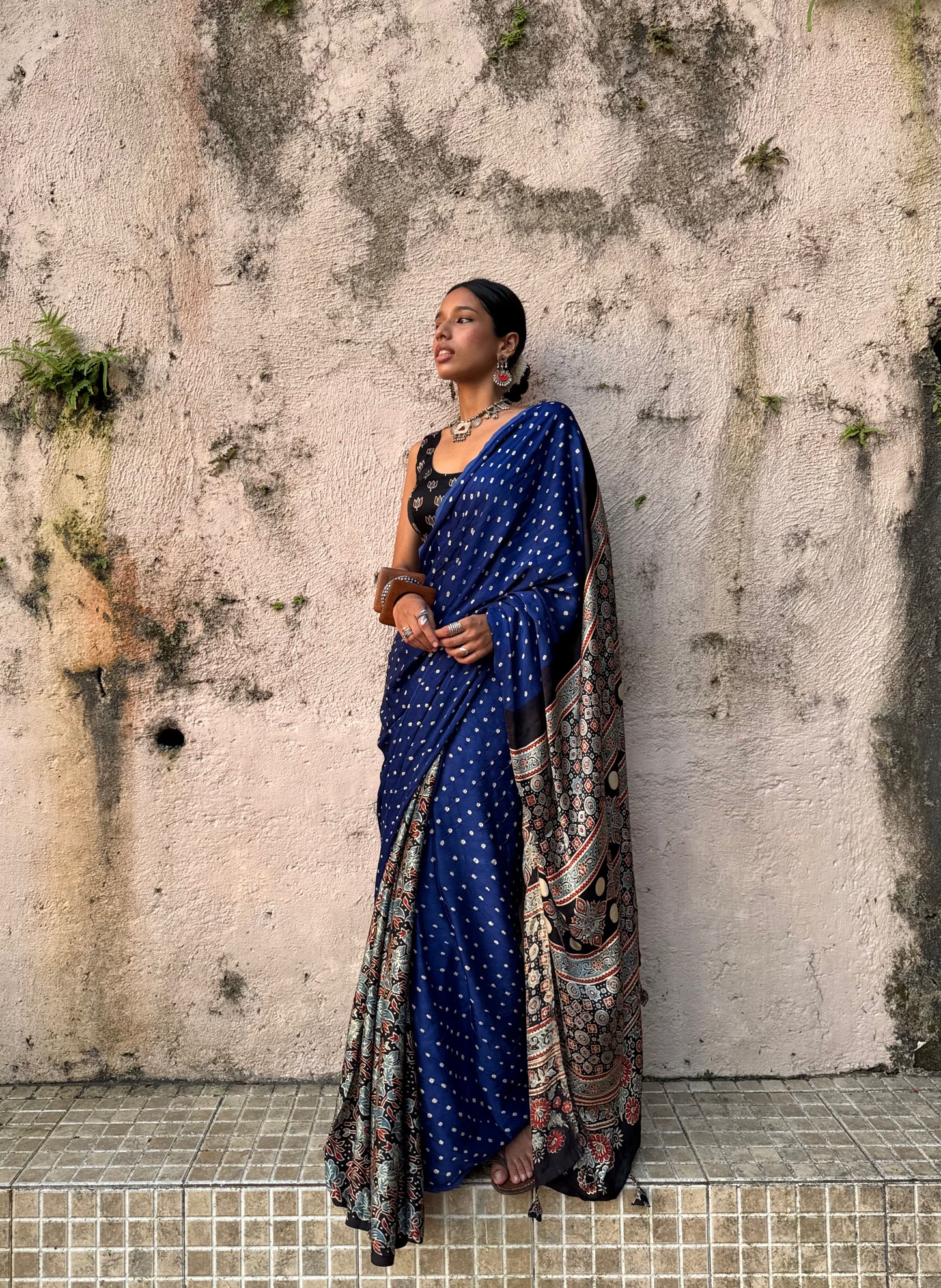 Megh Bandhani Modal Silk Saree