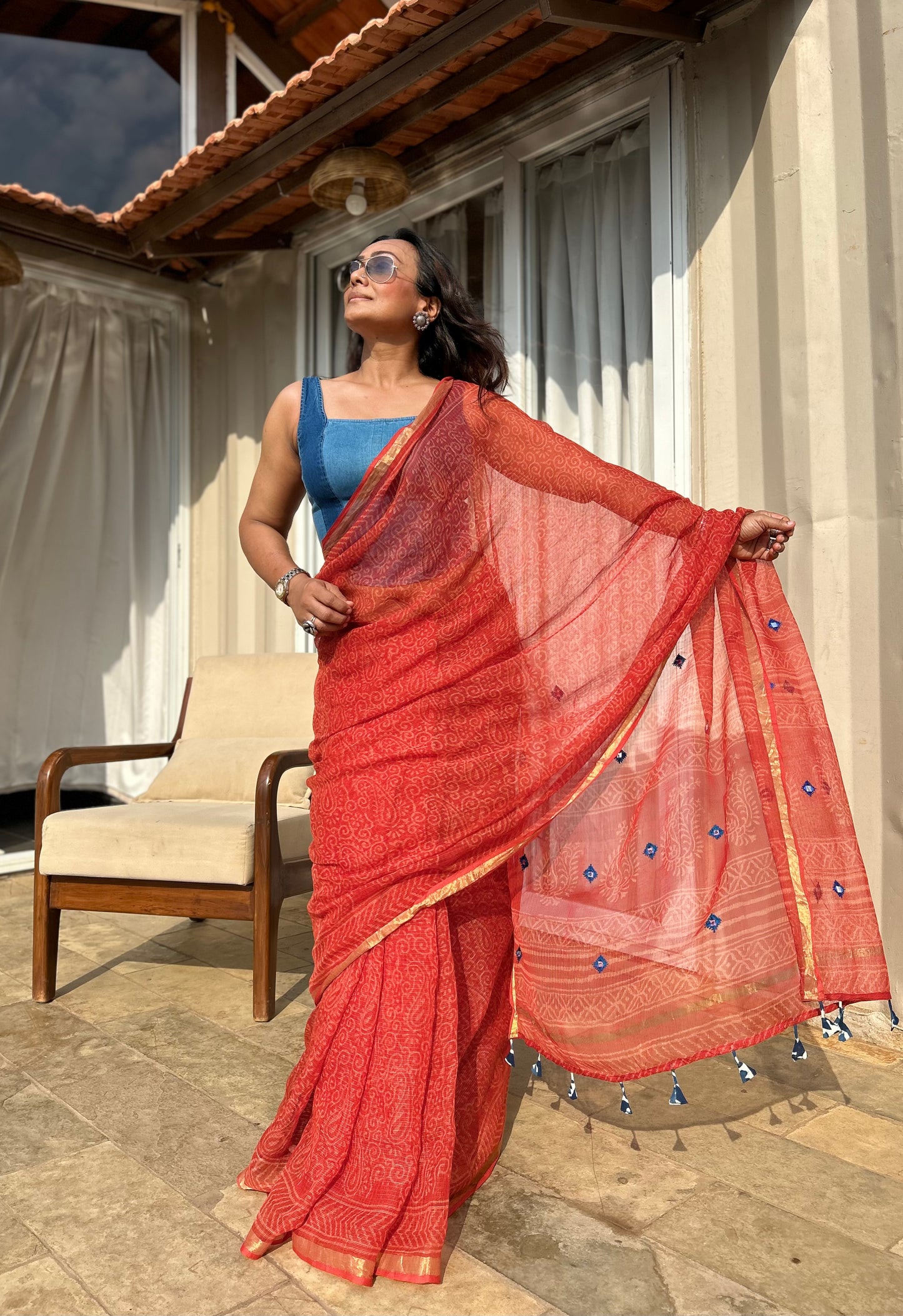 Gulnaar Kota Doria Saree