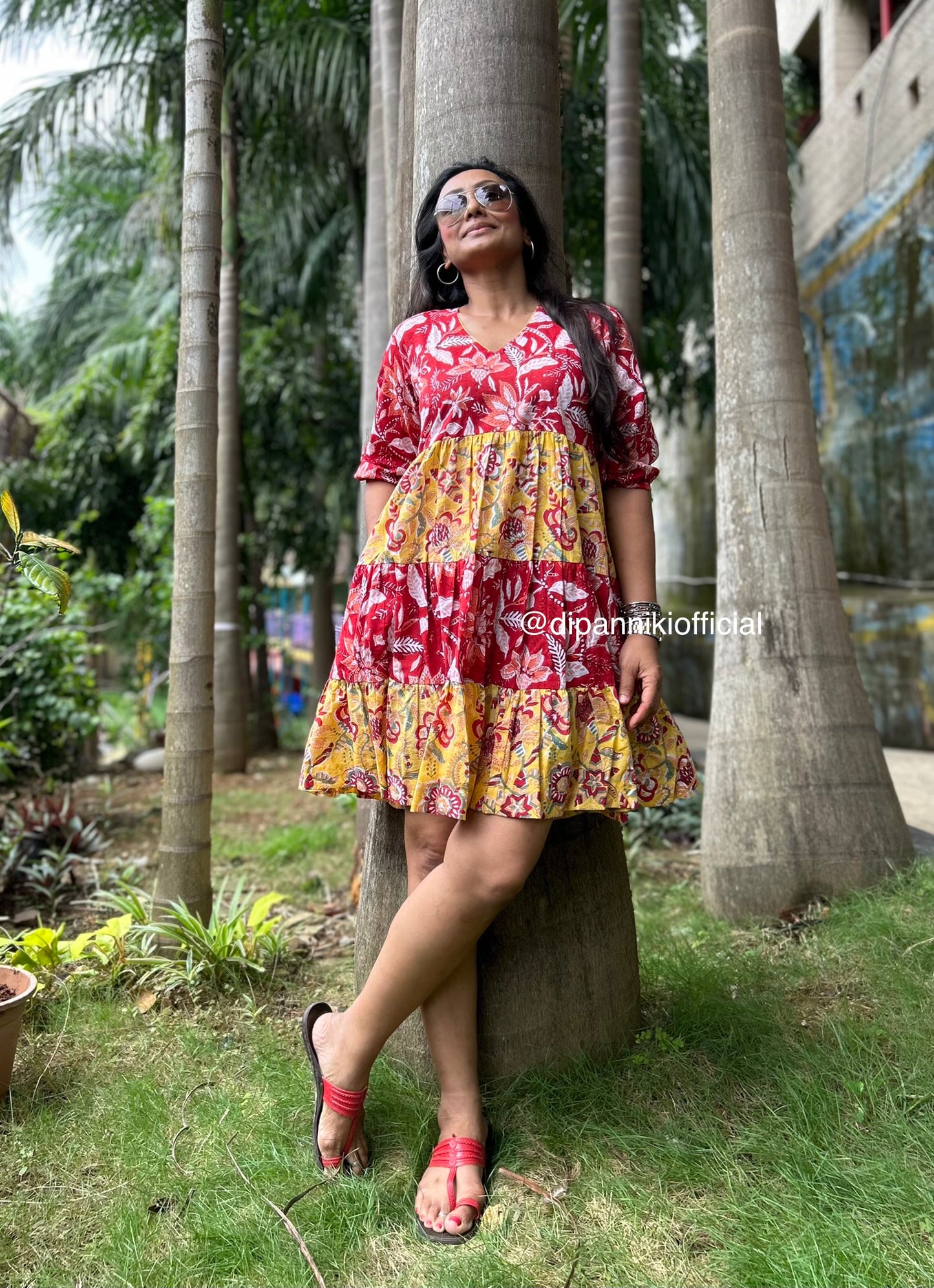 Red + yellow Titli dress