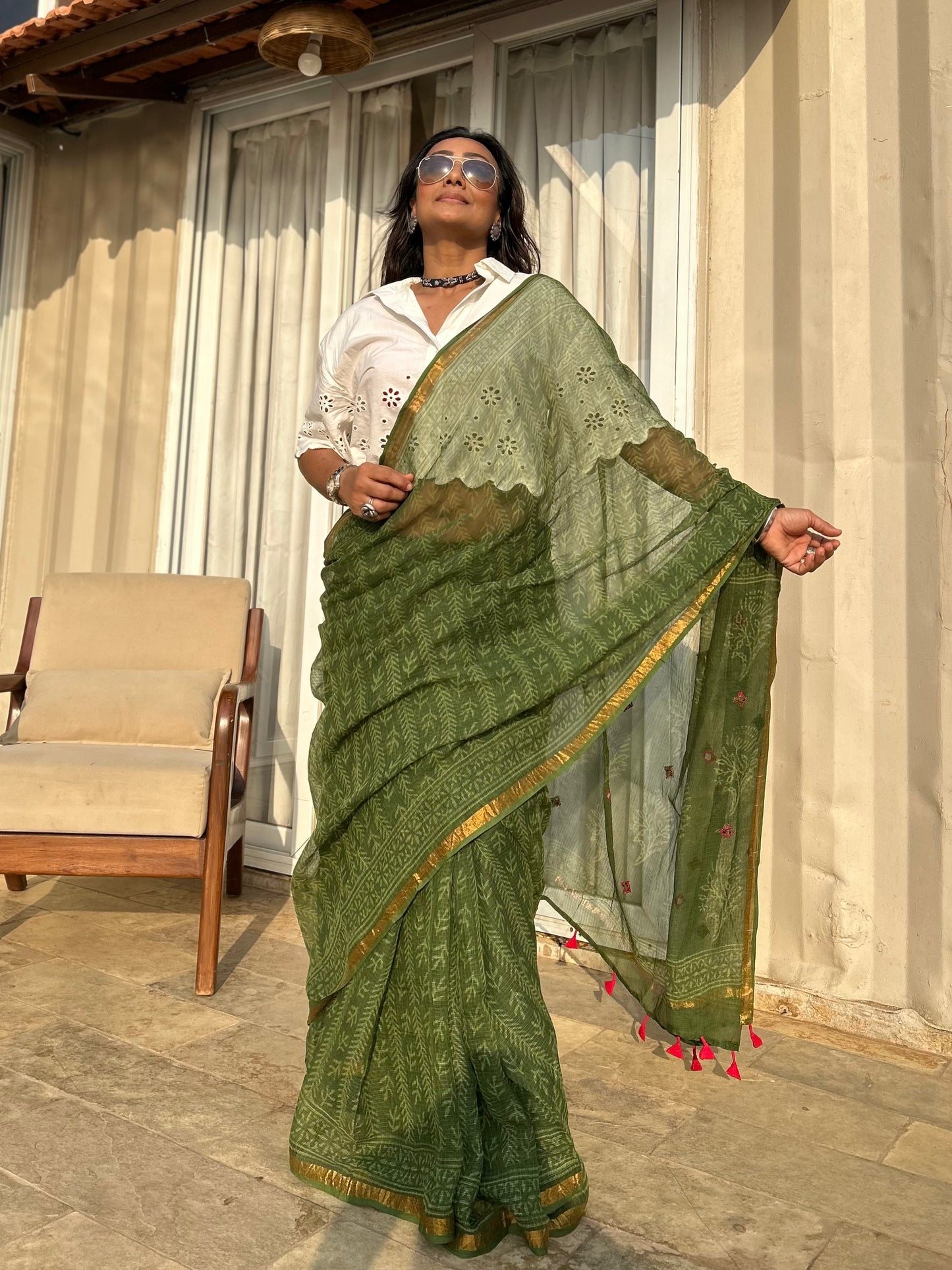 Vanika Kota Doria Saree