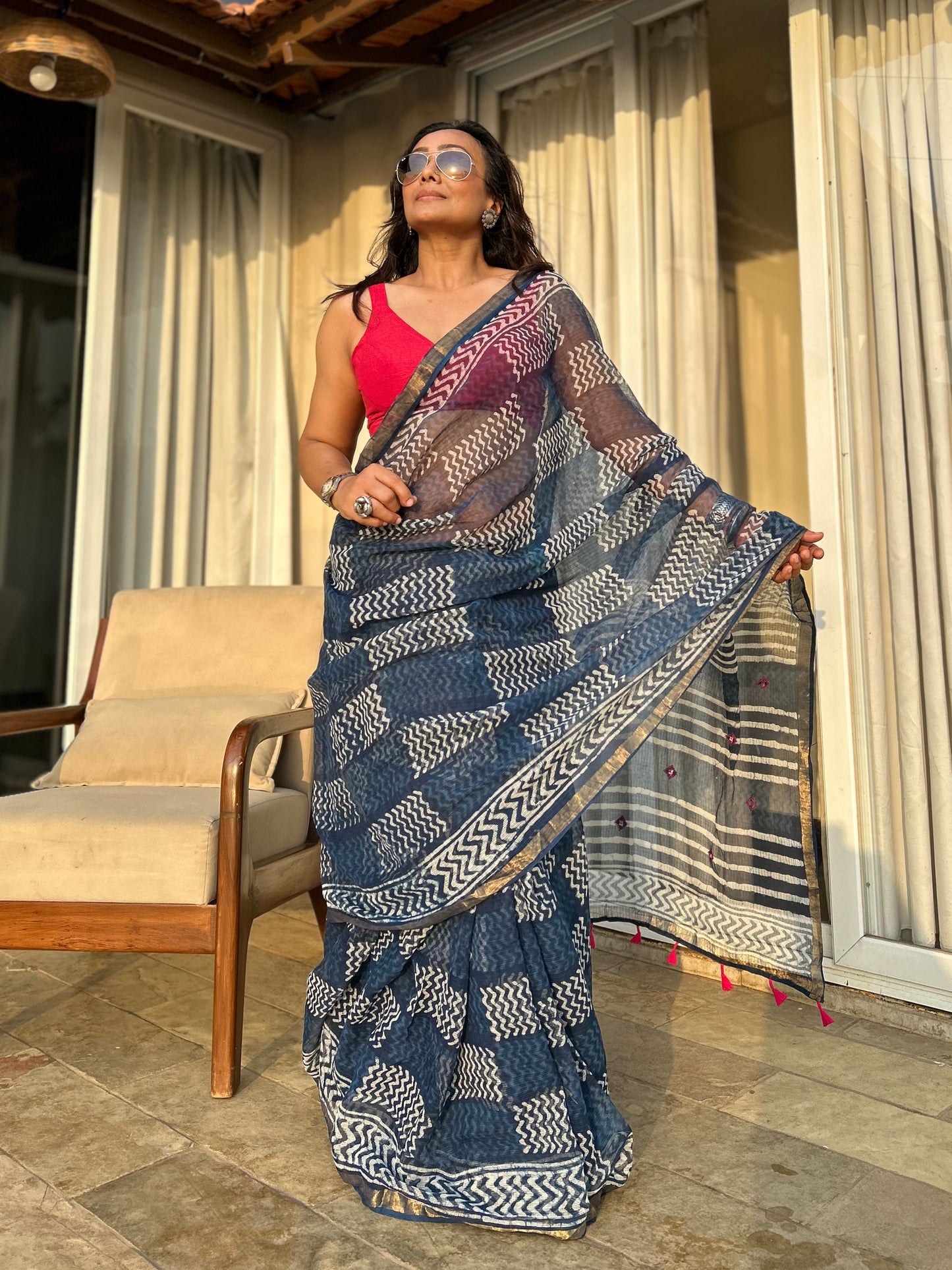 Raahi Kota Doria Saree