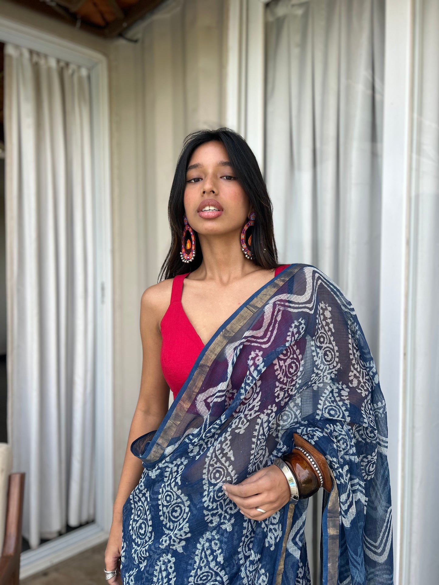 Paisley Kota Doria Saree