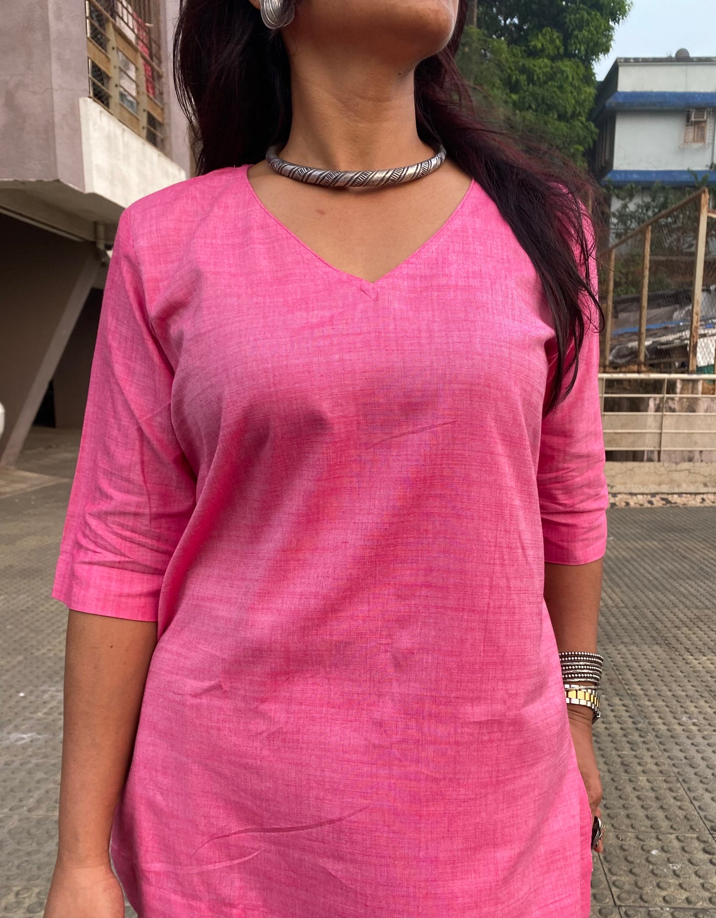 Baby Pink Dhoti co-ord set
