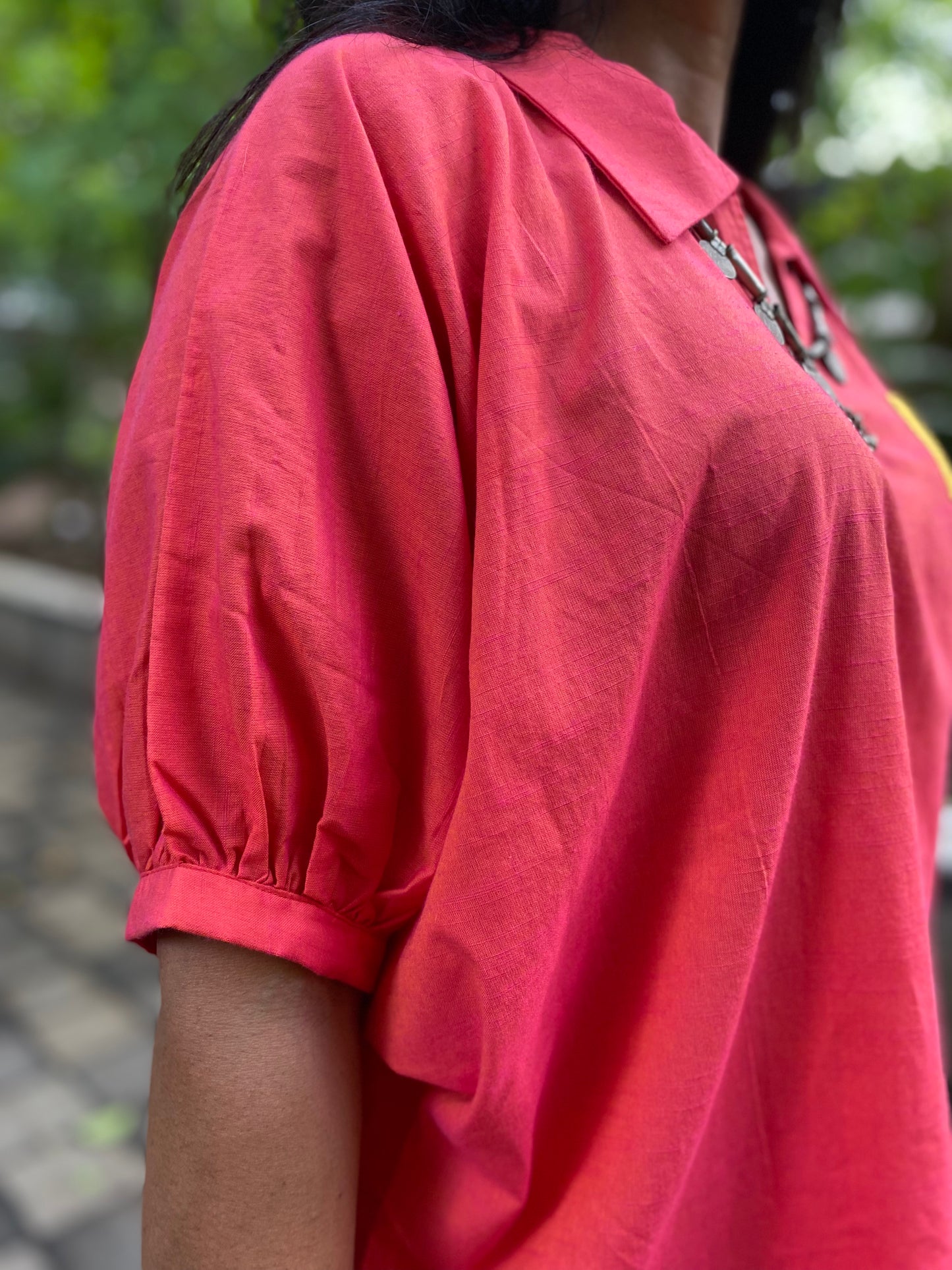 Peachy pink Jhabla co-ord set