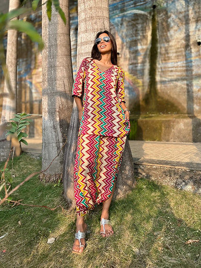 Popsicle dhoti co-ord set