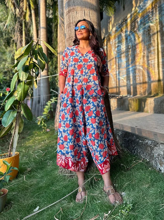 Sky floral Suhaani jumpsuit